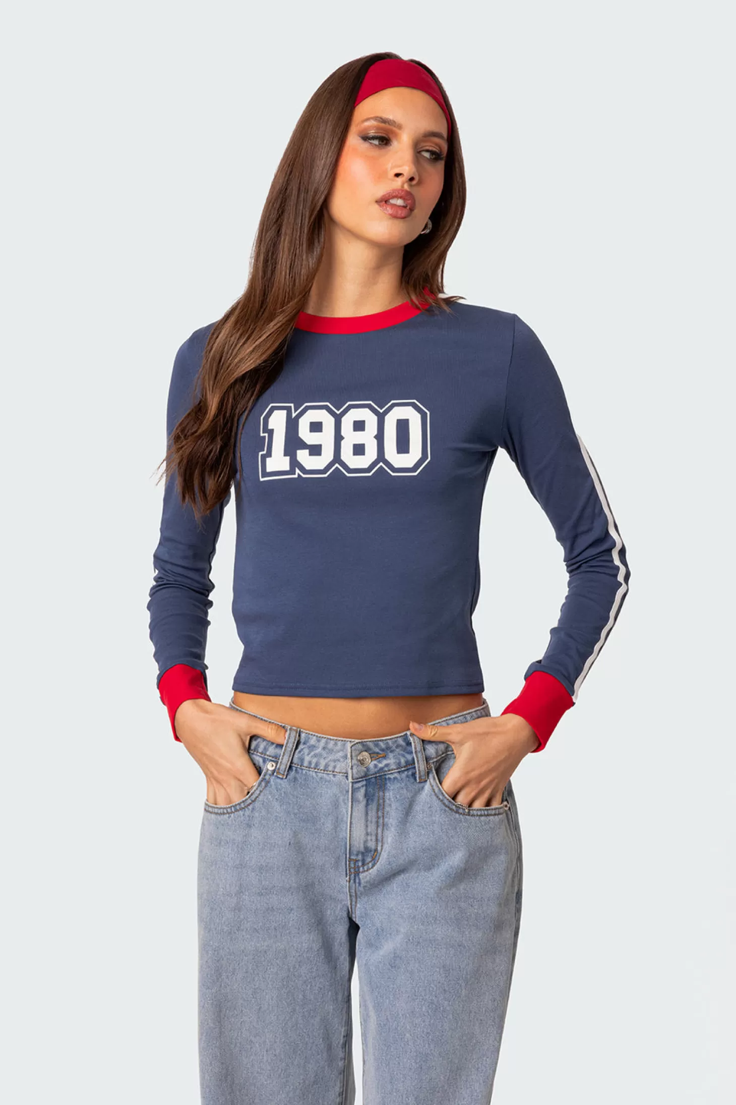 edikted 80S Baby Long Sleeve T Shirt* T-Shirts | Long Sleeve Tops