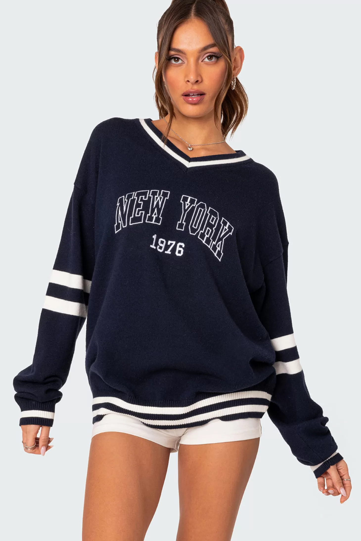 edikted 90S In New York Oversized Sweater* Sweaters & Cardigans | Long Sleeve Tops