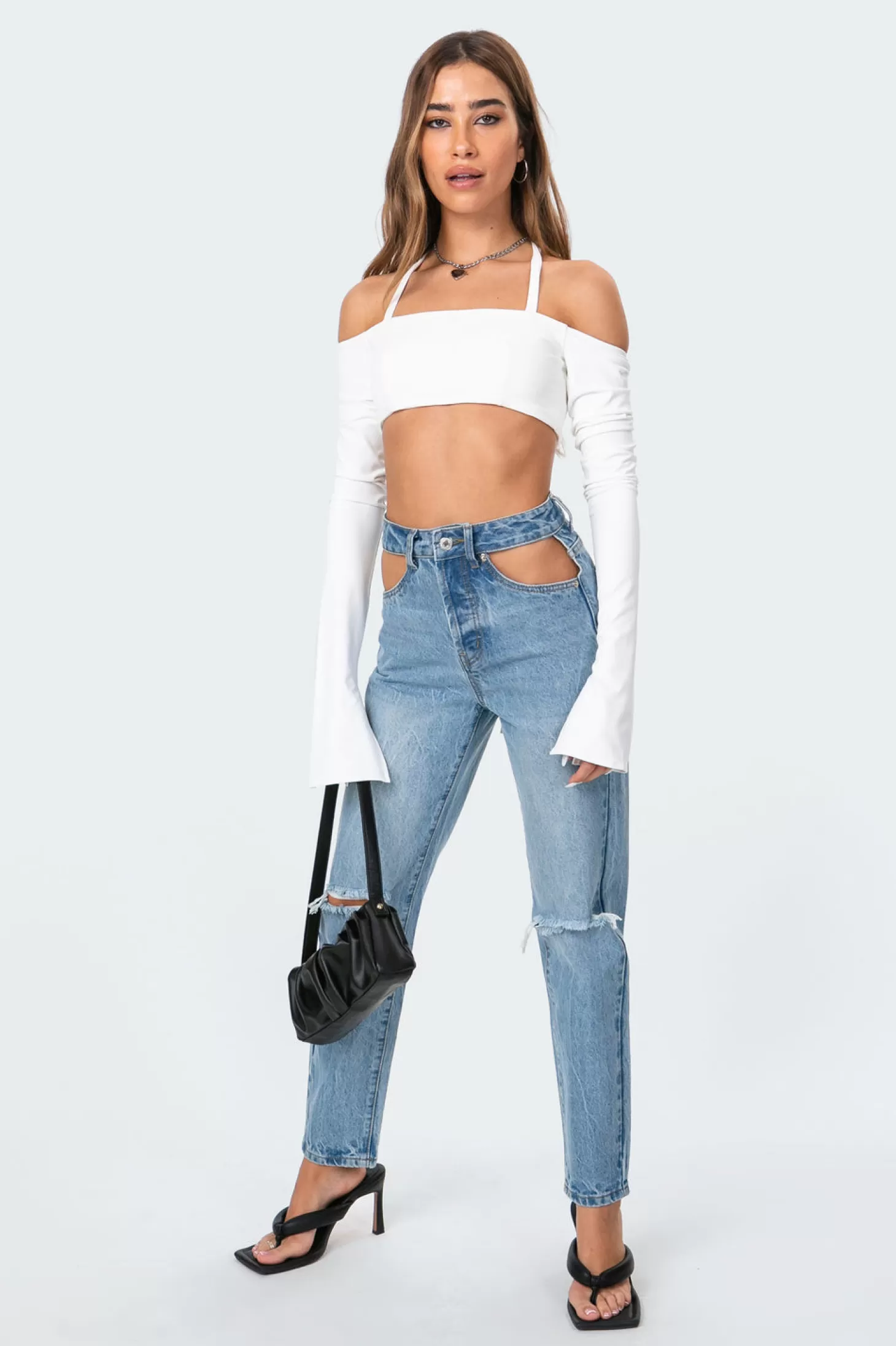 edikted Aliyah Off Shoulder Crop Top* Crop Tops | Long Sleeve Tops