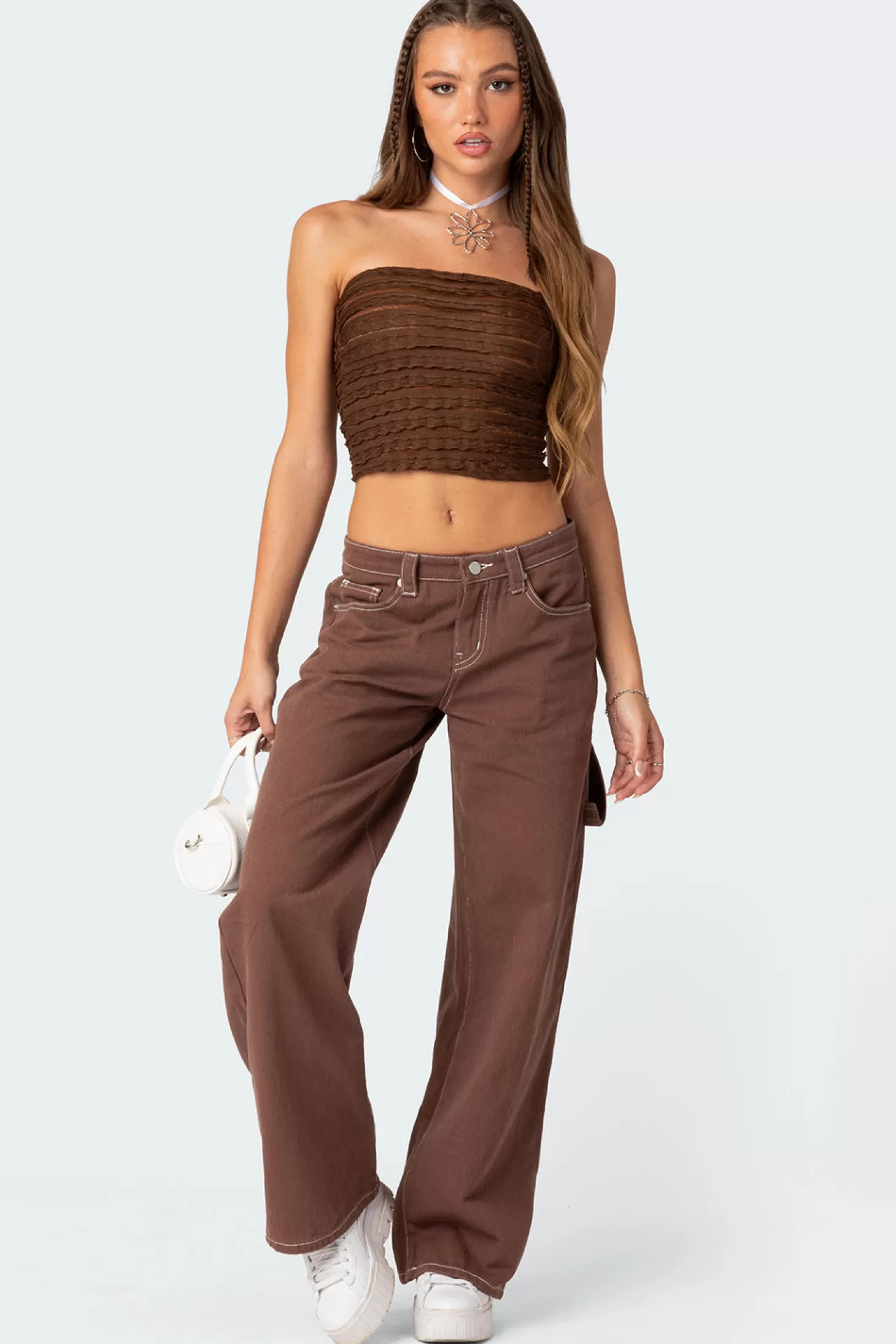 edikted Alora Textured Knit Tube Top* Strapless Tops