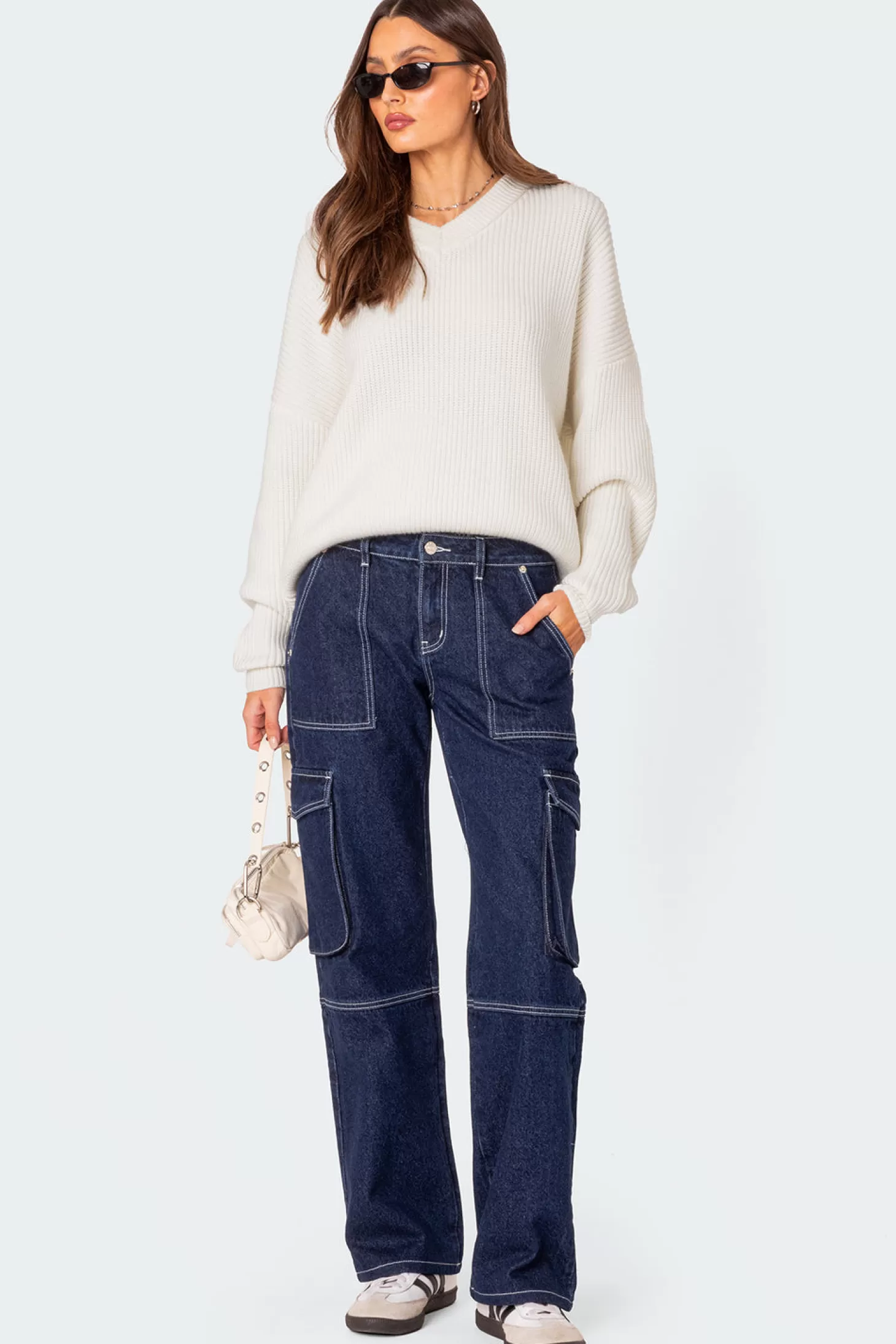 edikted Alyssa Stitch Cargo Jeans* Jeans | Jeans