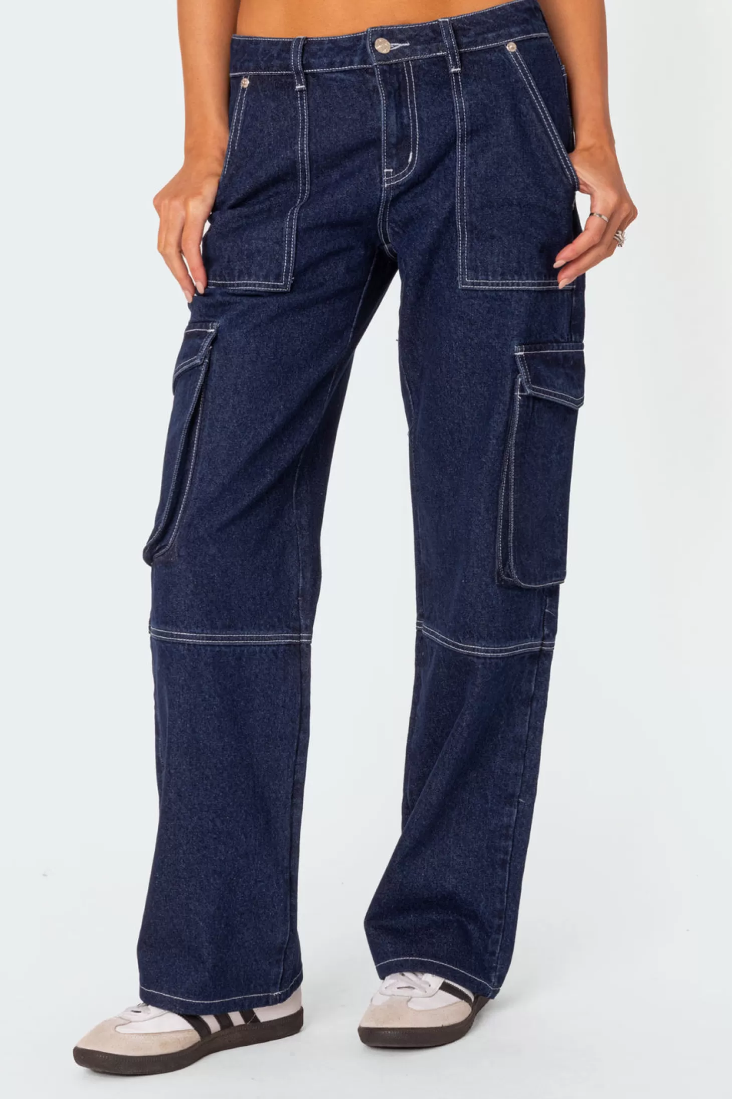 edikted Alyssa Stitch Cargo Jeans* Jeans | Jeans