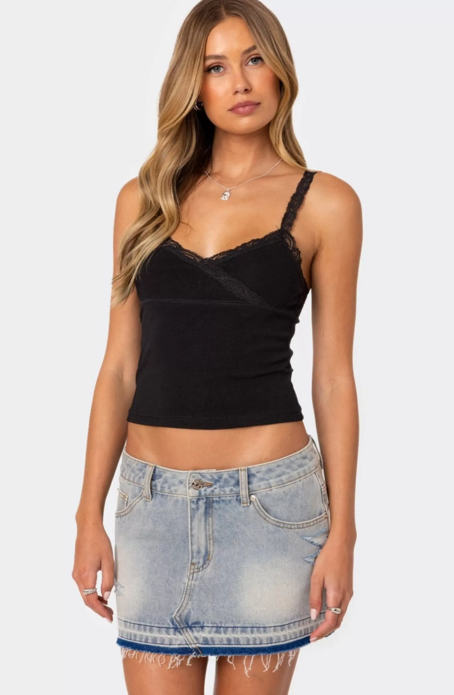 edikted Amilia Lace Trim Tank Top* Tank Tops | Basics