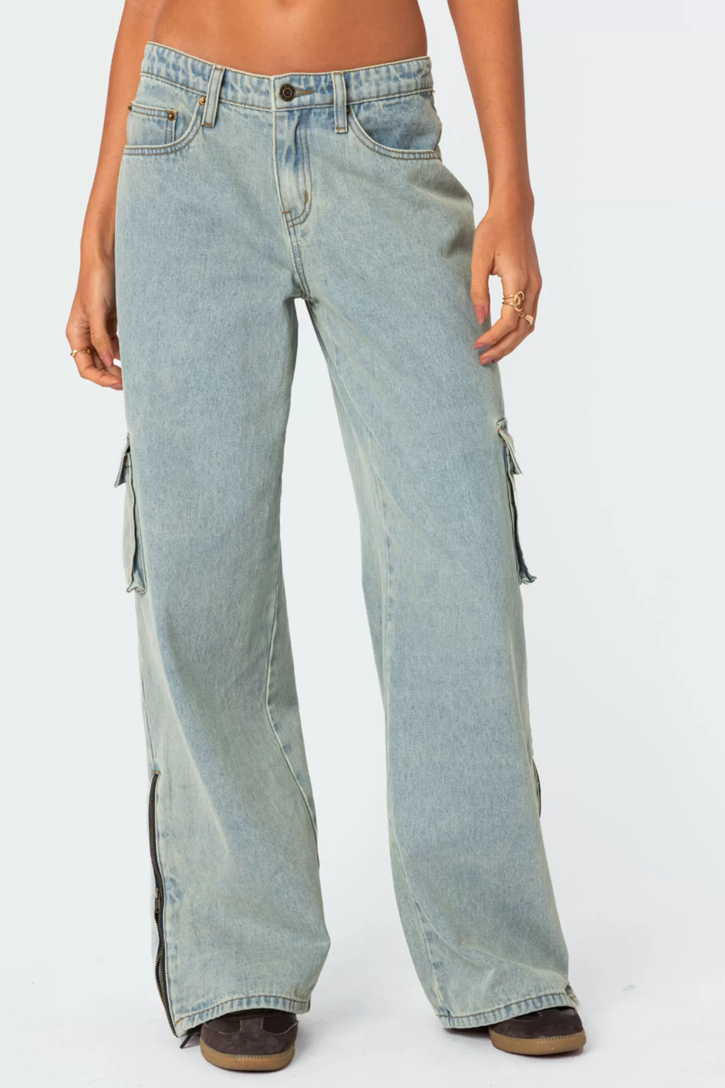 edikted Andi Low Rise Cargo Jeans* Jeans | Jeans