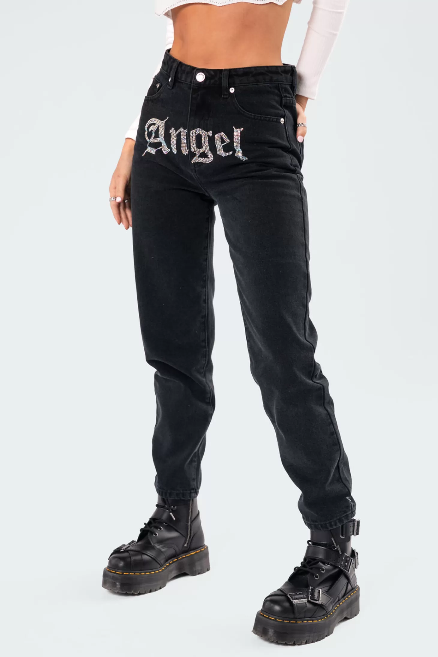 edikted Angel Diamond Mom Jeans* Jeans | Jeans