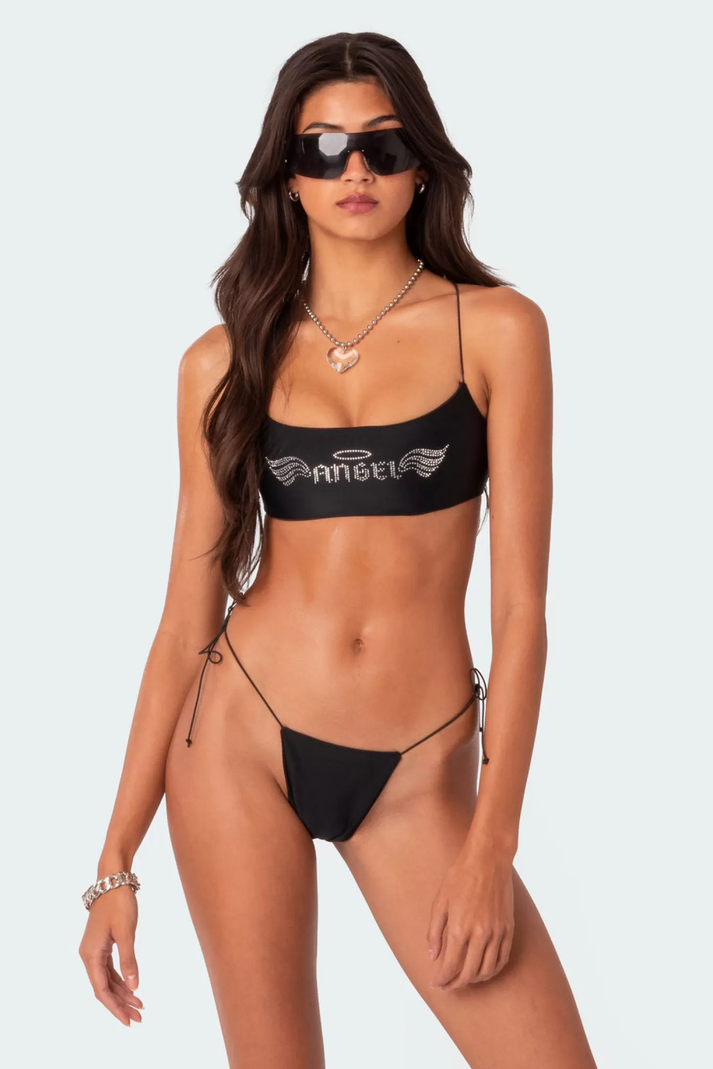 edikted Angel Rhinestone Bikini Top* Swim