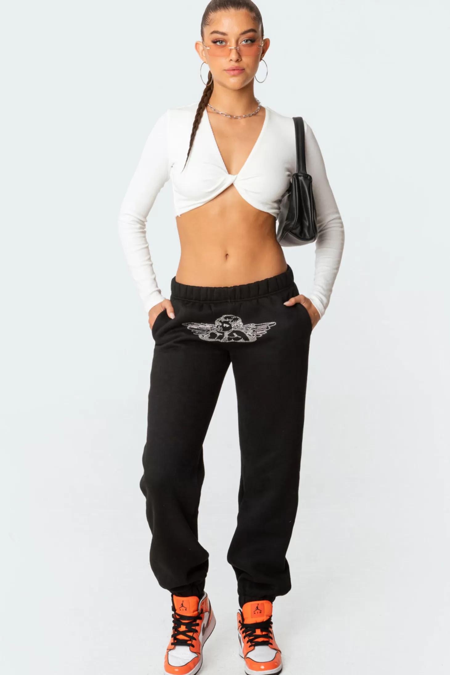 edikted Angie Rhinestone Sweatpants* Pants | Pants