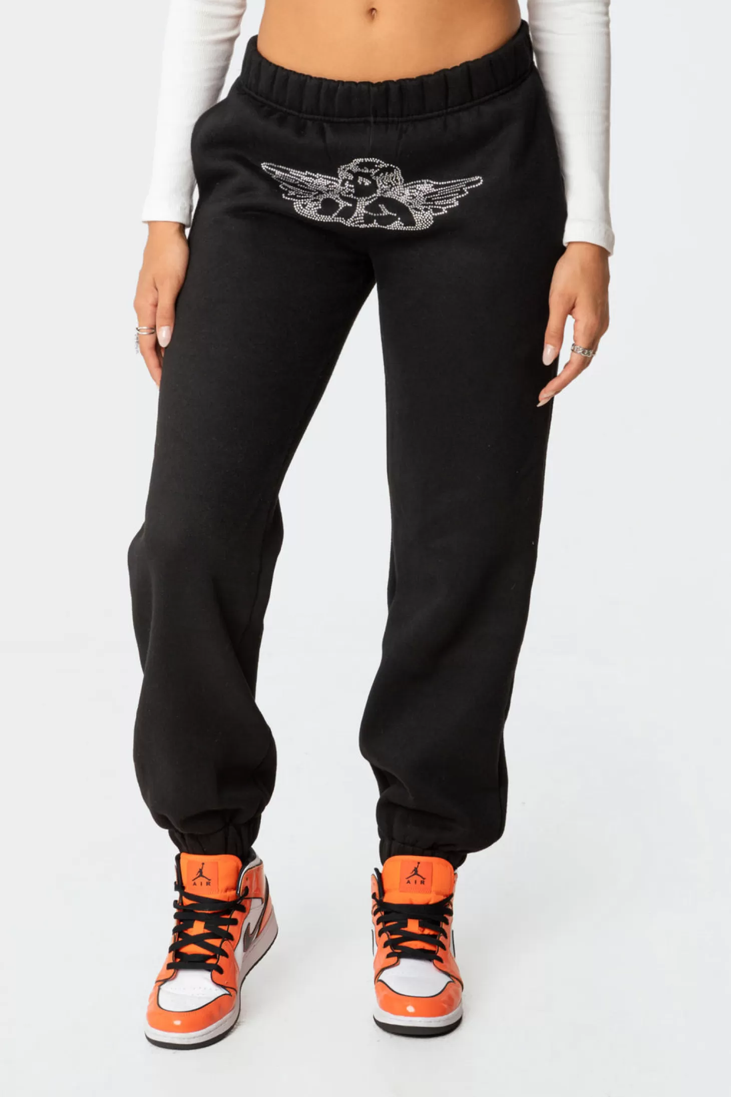 edikted Angie Rhinestone Sweatpants* Pants | Pants