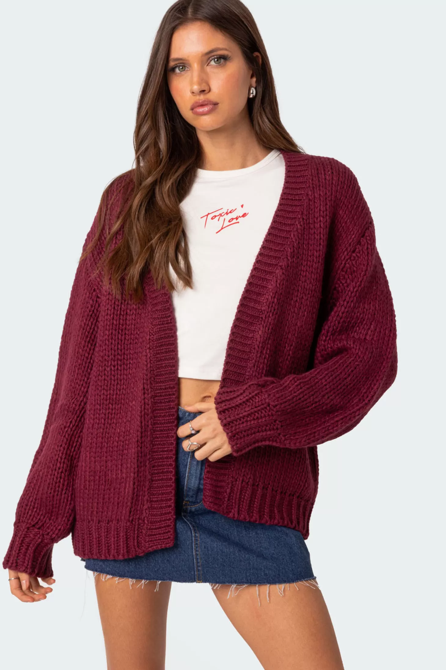 edikted Anina Oversized Knit Cardigan* Sweaters & Cardigans | Sweaters & Knitwear