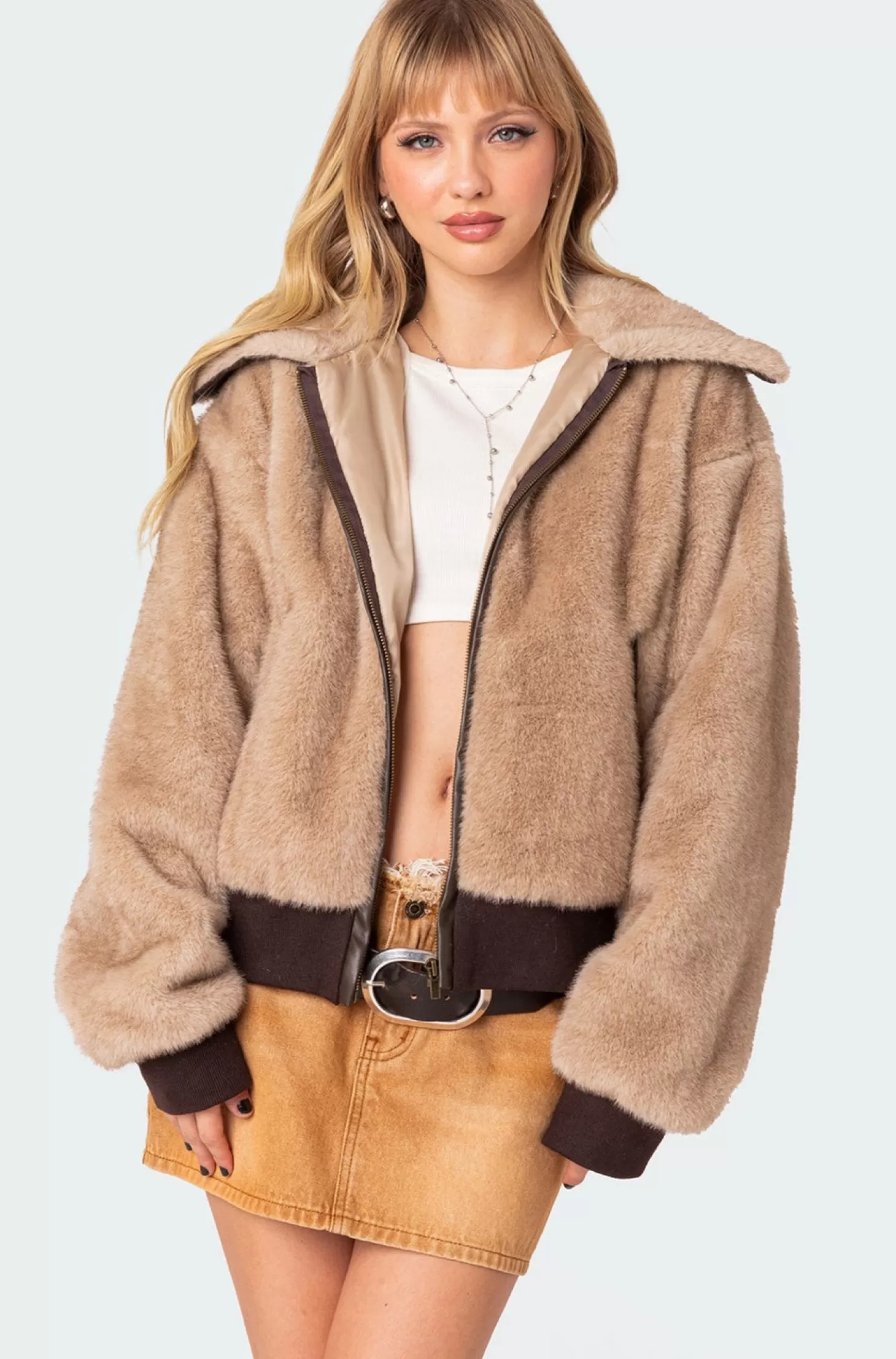 edikted Ashton Faux Fur Jacket* Jackets & Coats