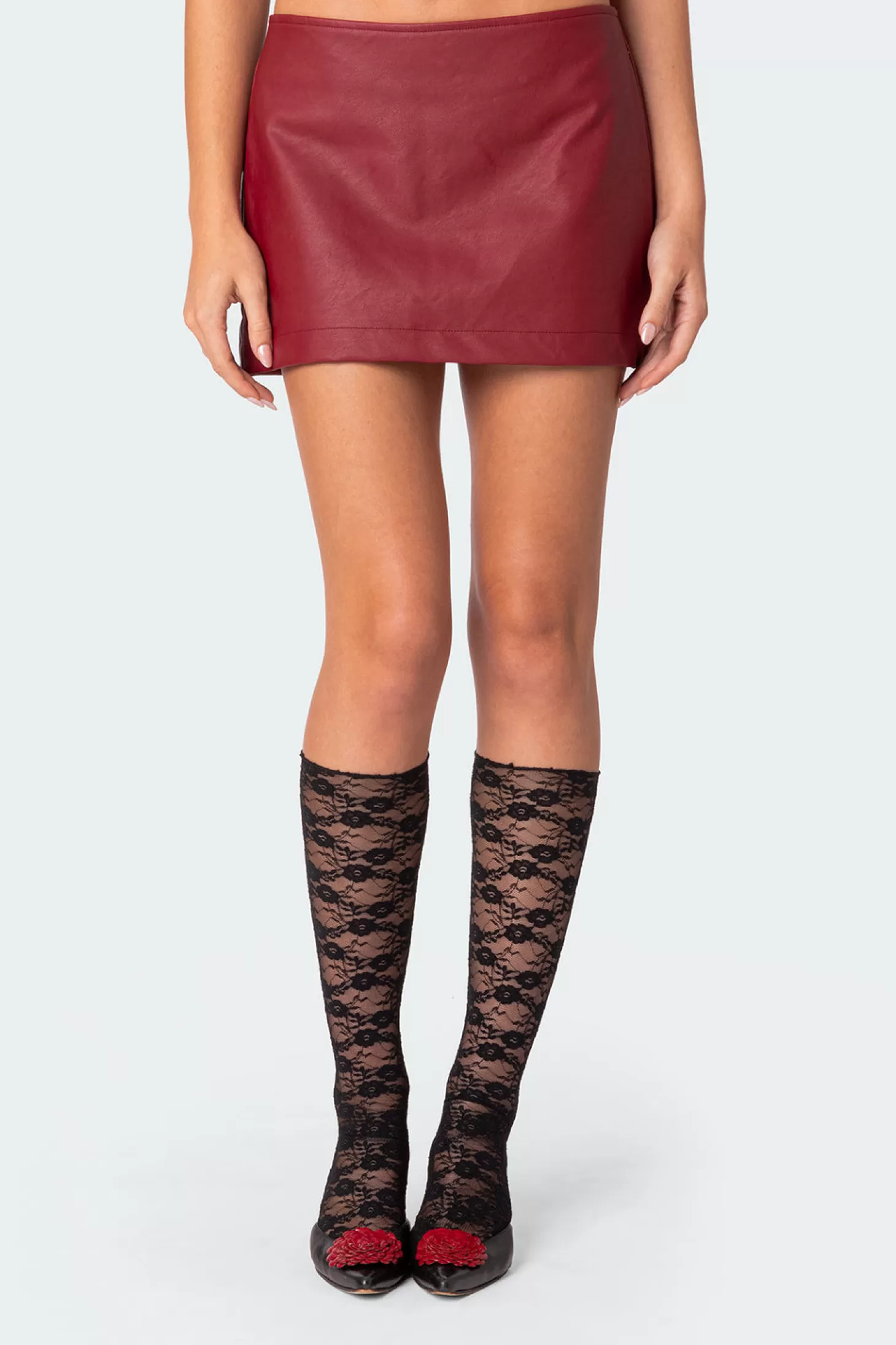 edikted Aster Faux Leather Mini Skirt* Skirts | Skirts