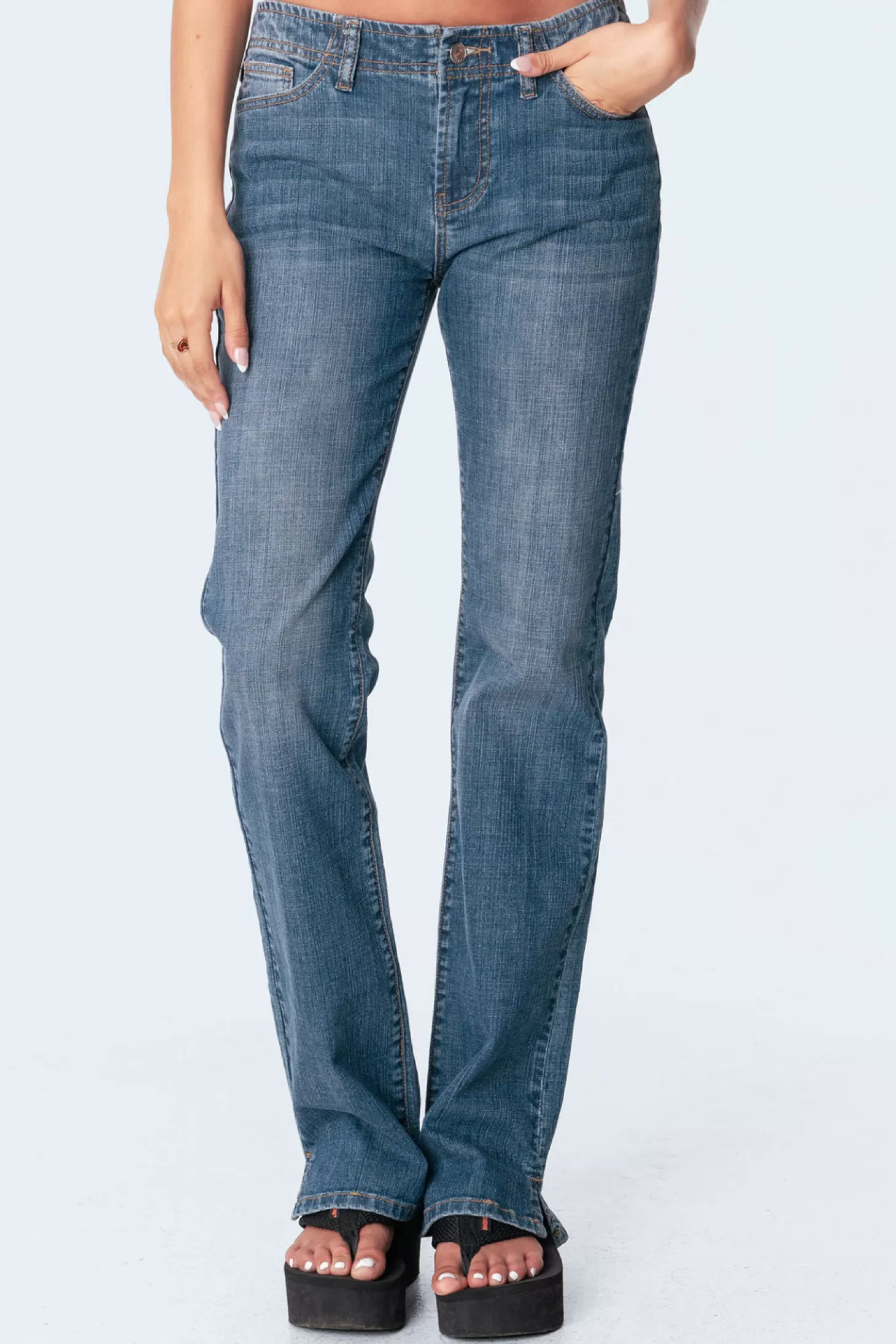 edikted Aubrey Low-Rise Jeans* Jeans | Jeans