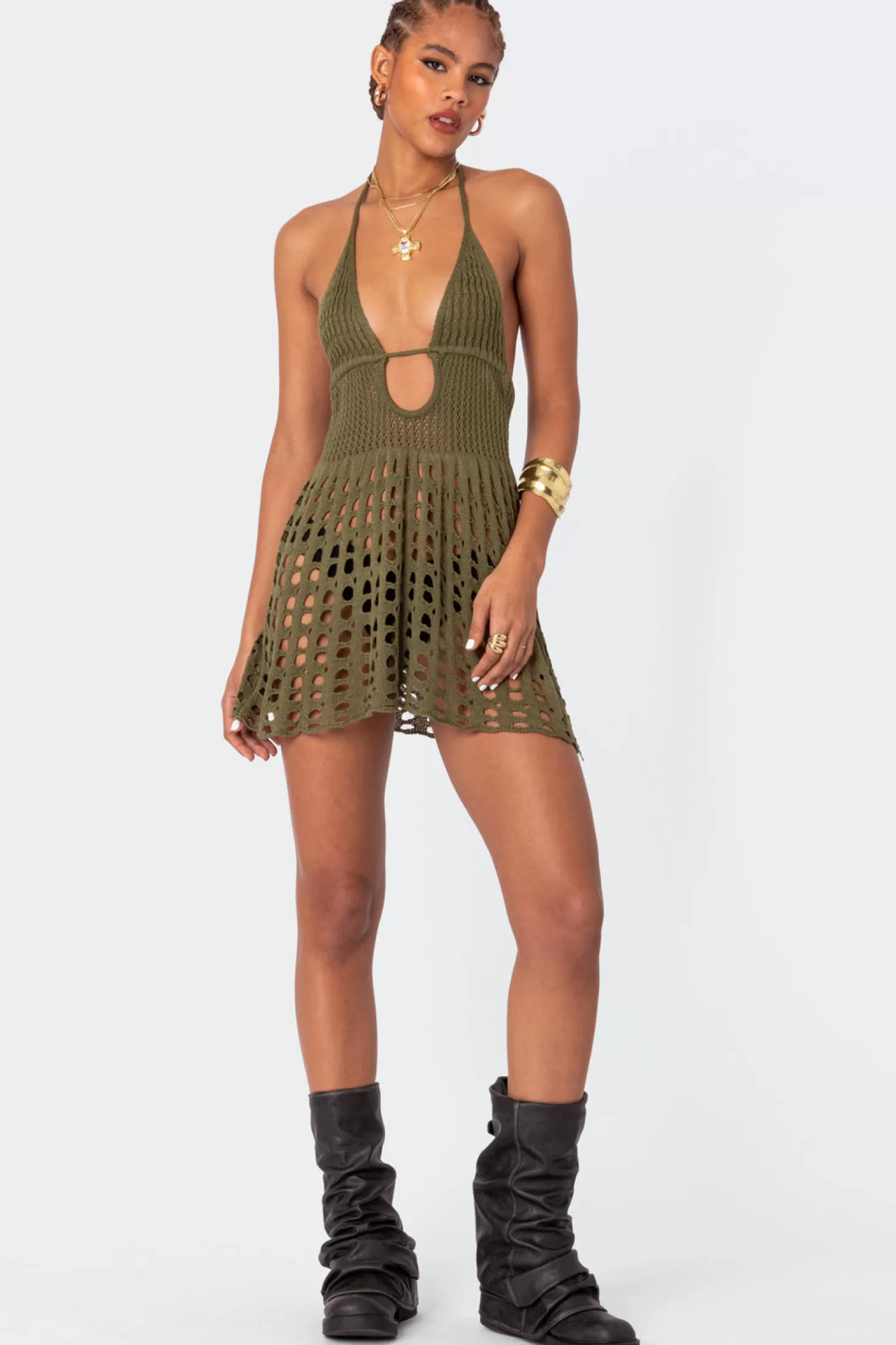 edikted Austin Open Back Crochet Mini Dress* Mini Dresses | Dresses