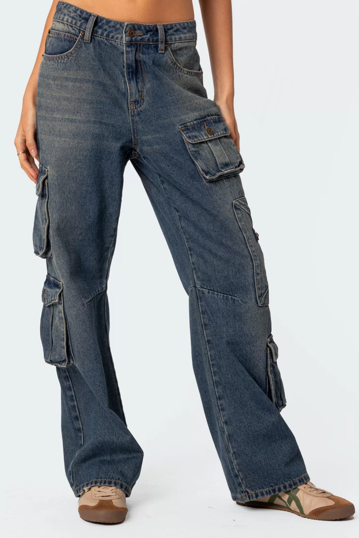 edikted Baggy Boyfriend Cargo Jeans* Jeans | Jeans