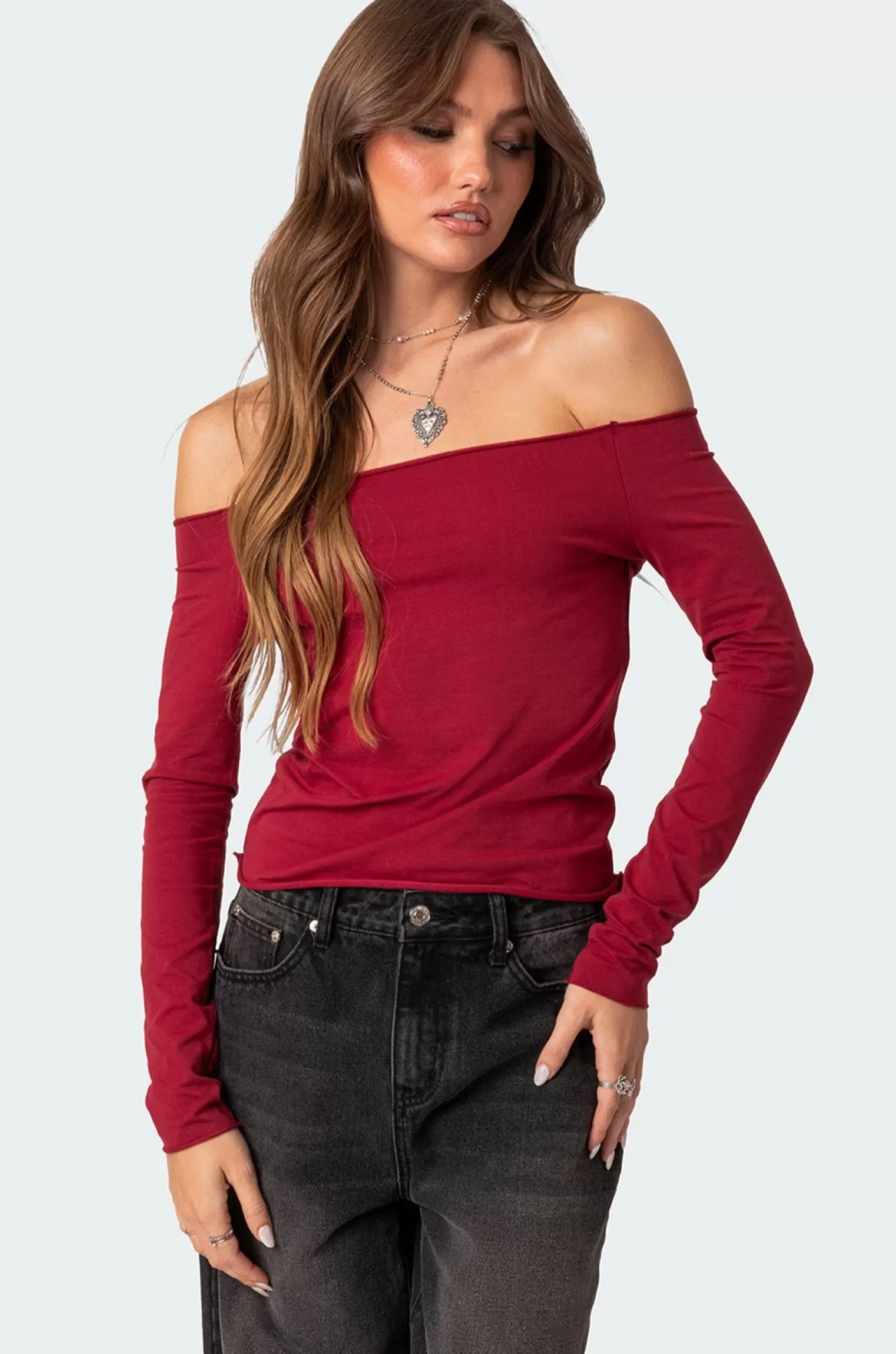 edikted Baldwin Off Shoulder Top* Long Sleeve Tops | Tops