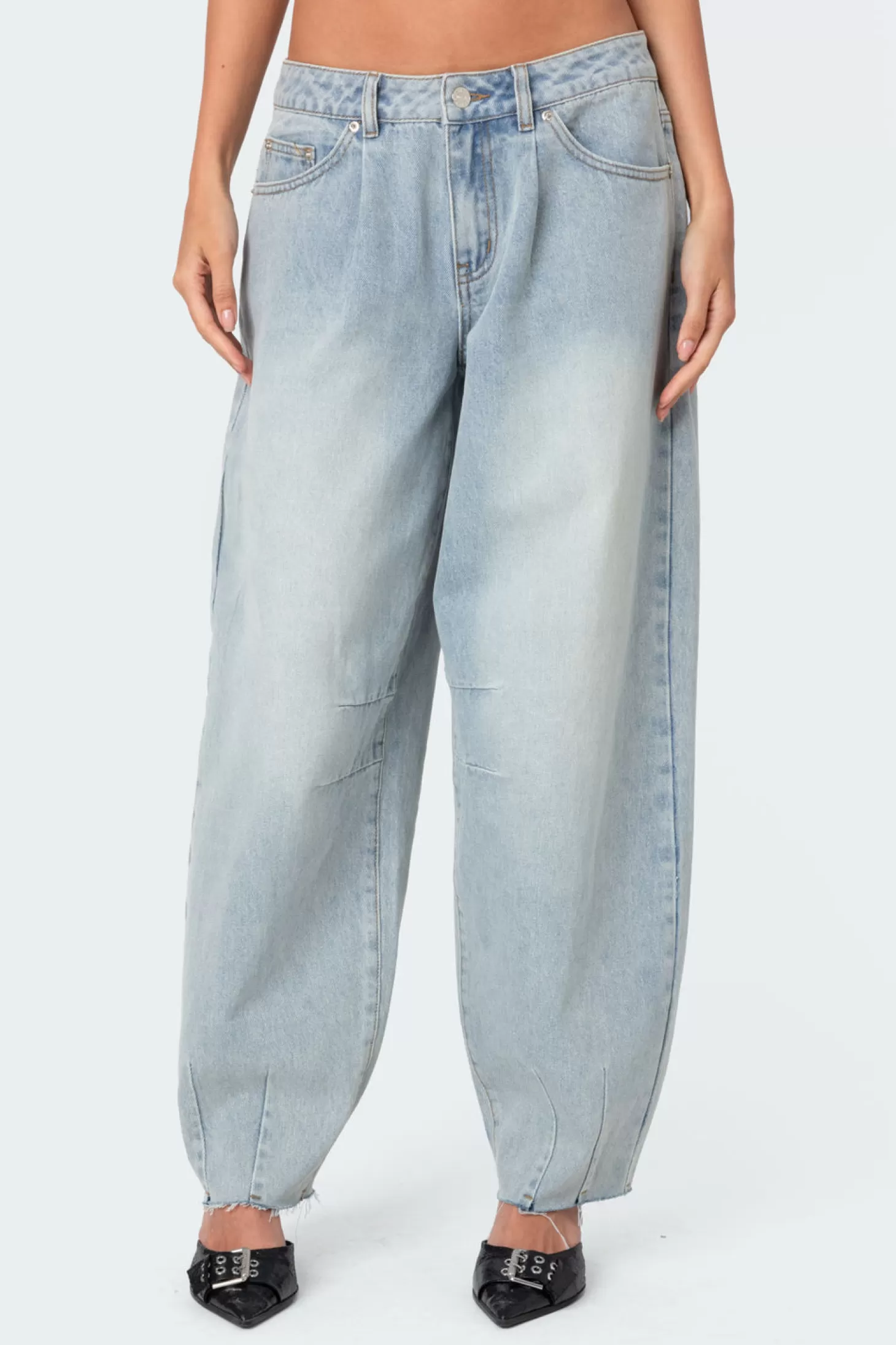 edikted Balloon Washed Low Rise Jeans* Jeans | Jeans