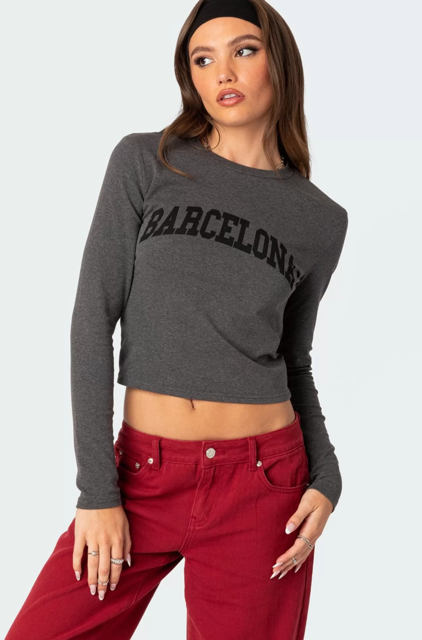 edikted Barcelona Long Sleeve T-Shirt* T-Shirts | Long Sleeve Tops