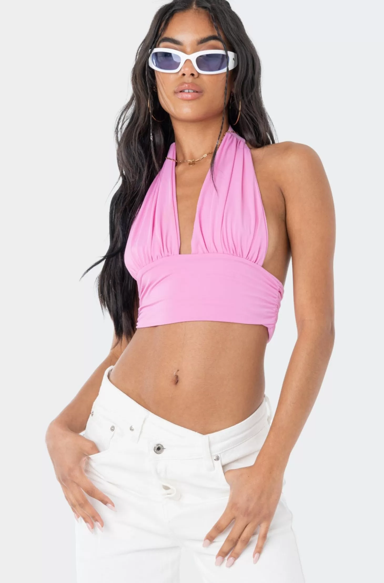 edikted Bau Halter Top* Crop Tops