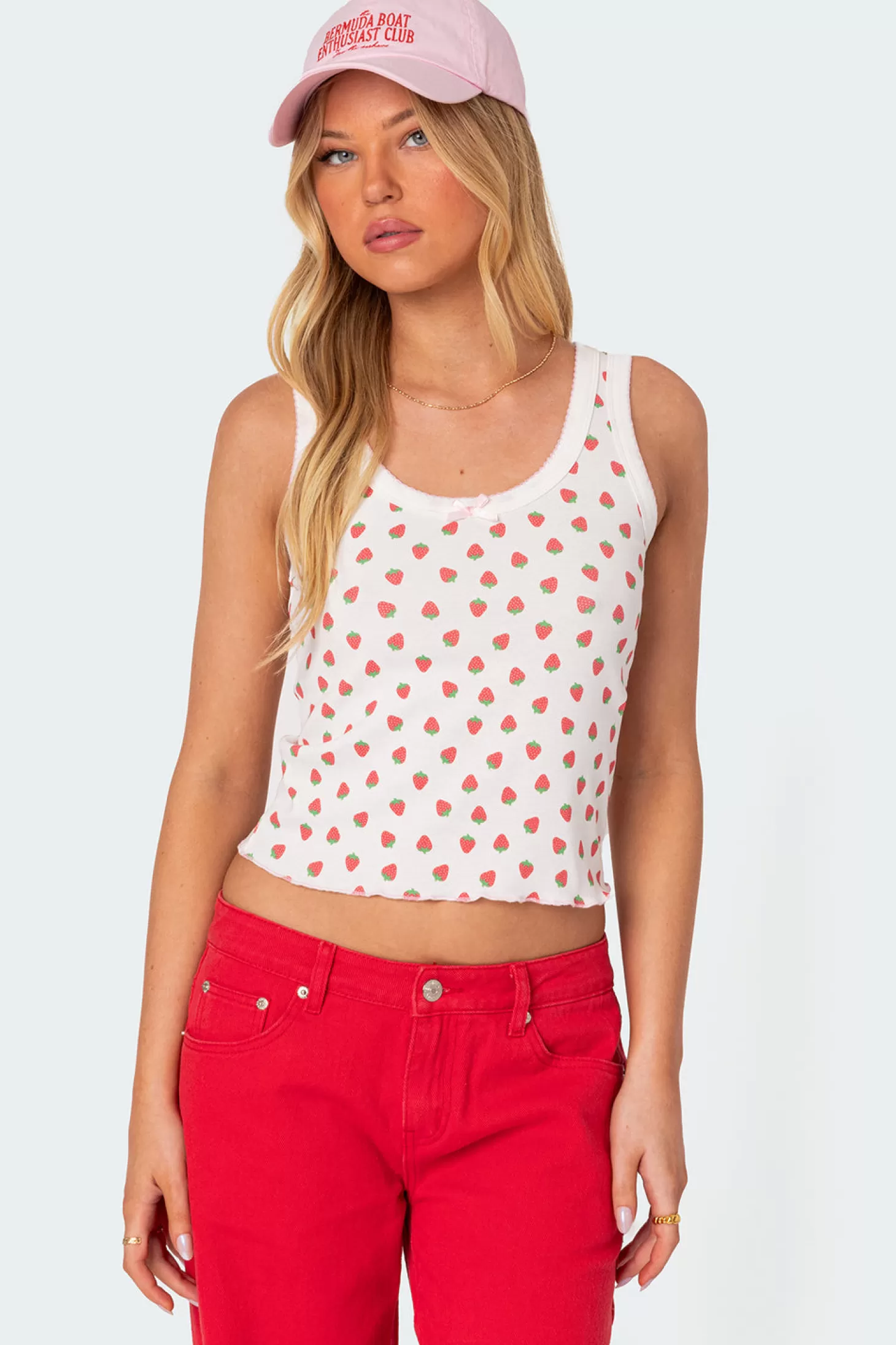 edikted Berry Cool Printed Tank Top* Tank Tops | Tops