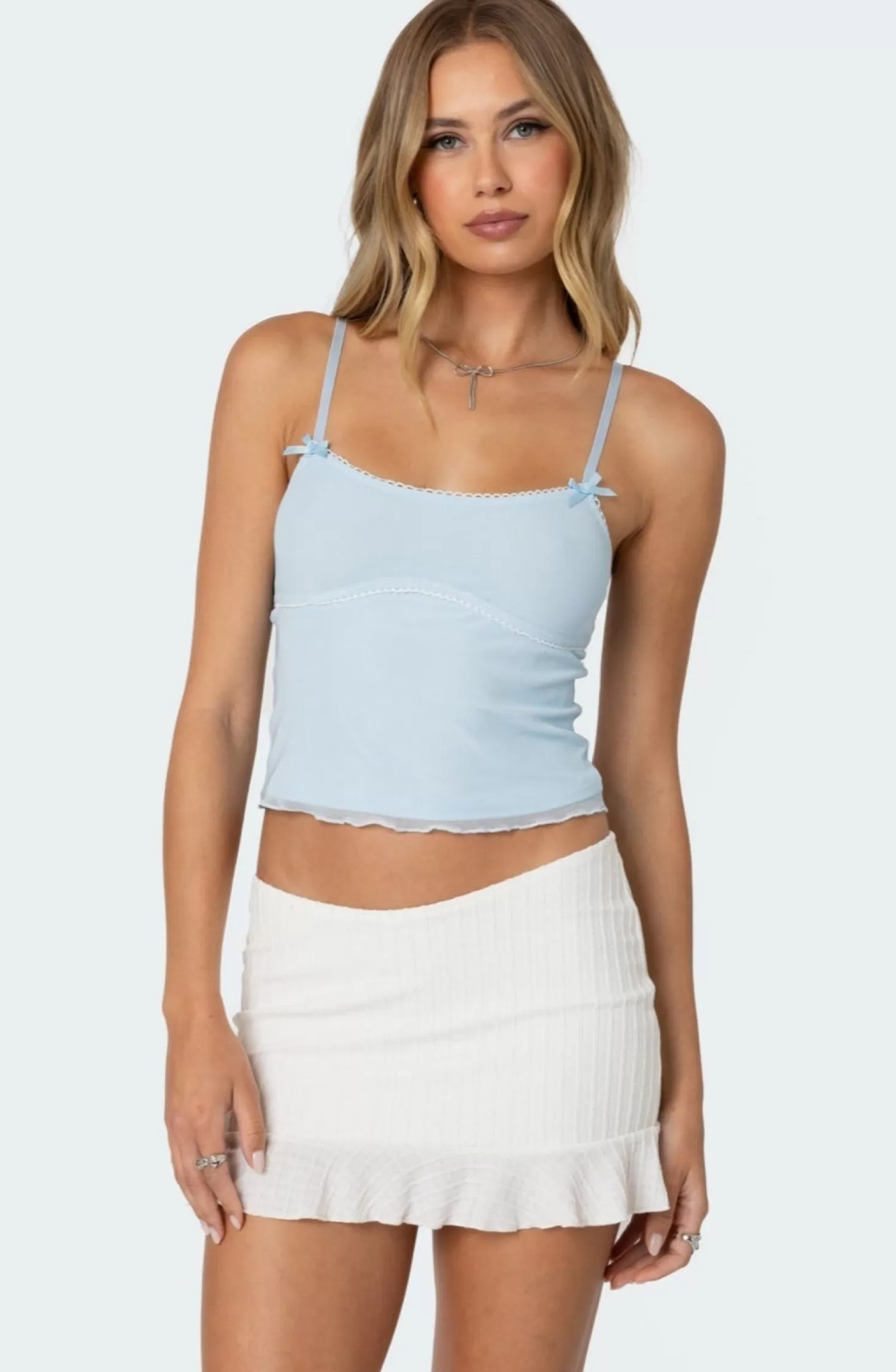 edikted Bethany Mesh Tank Top* Tank Tops