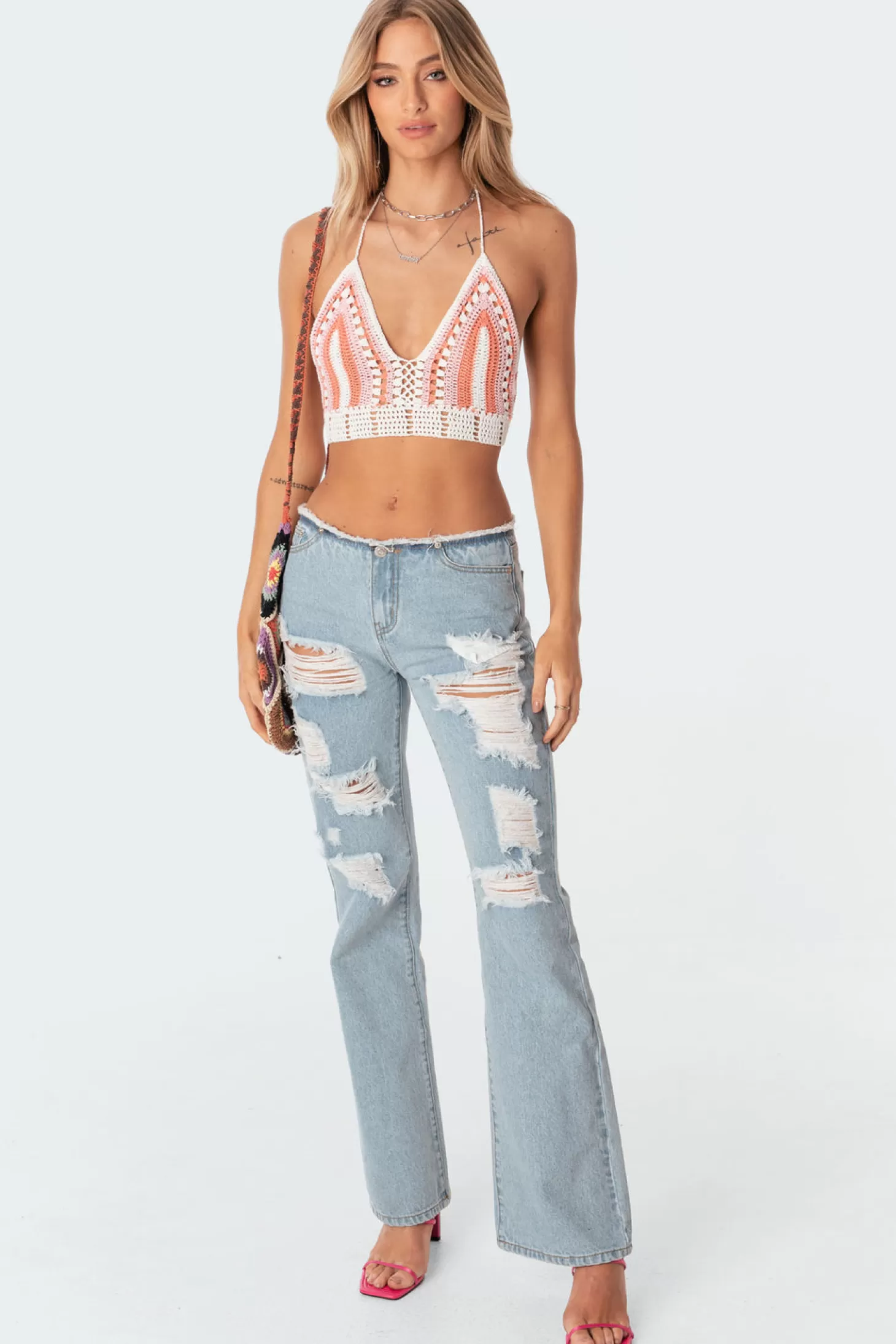 edikted Bindi Low-Rise Ripped Jeans* Jeans | Jeans