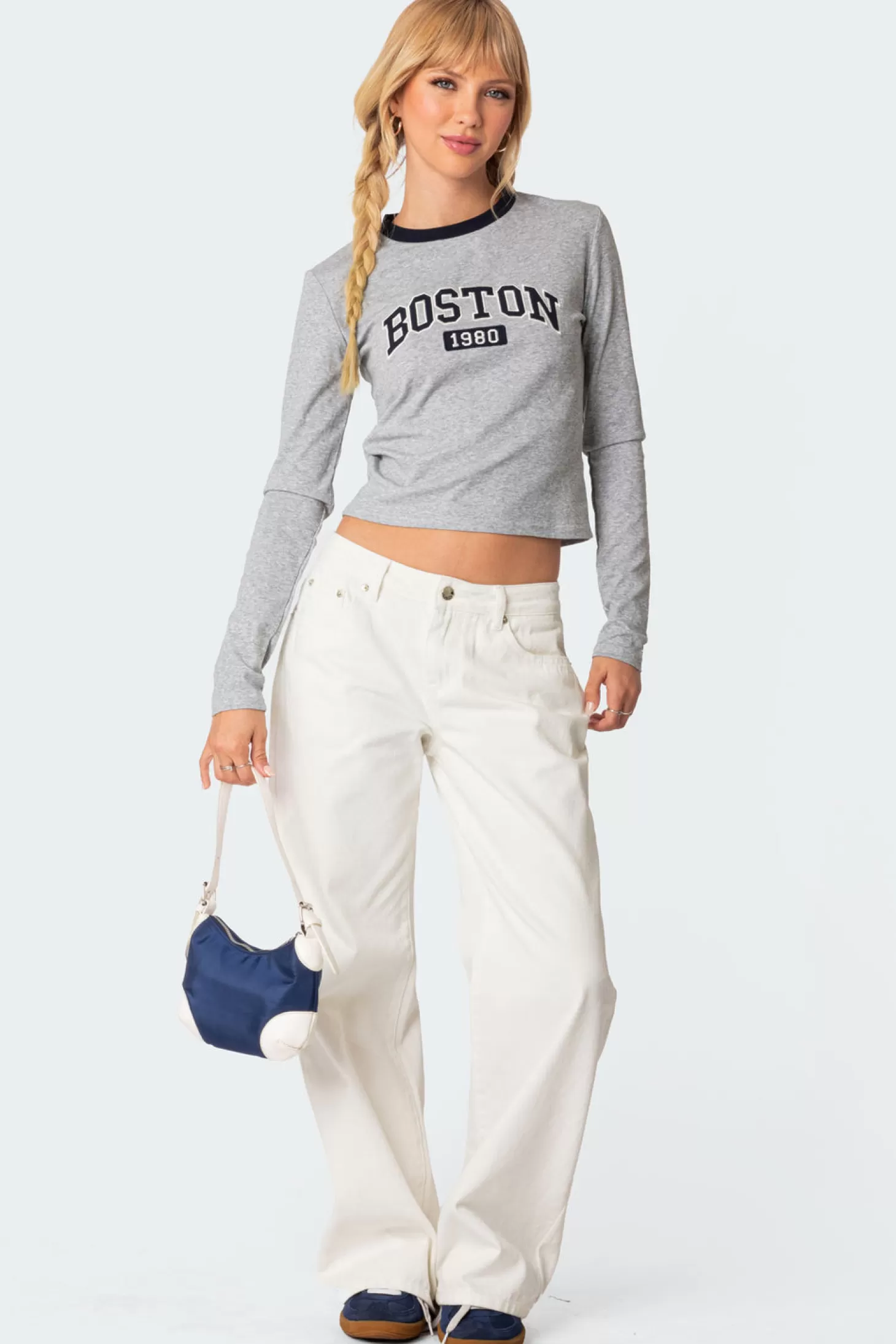 edikted Boston Long Sleeve T Shirt* T-Shirts | Long Sleeve Tops