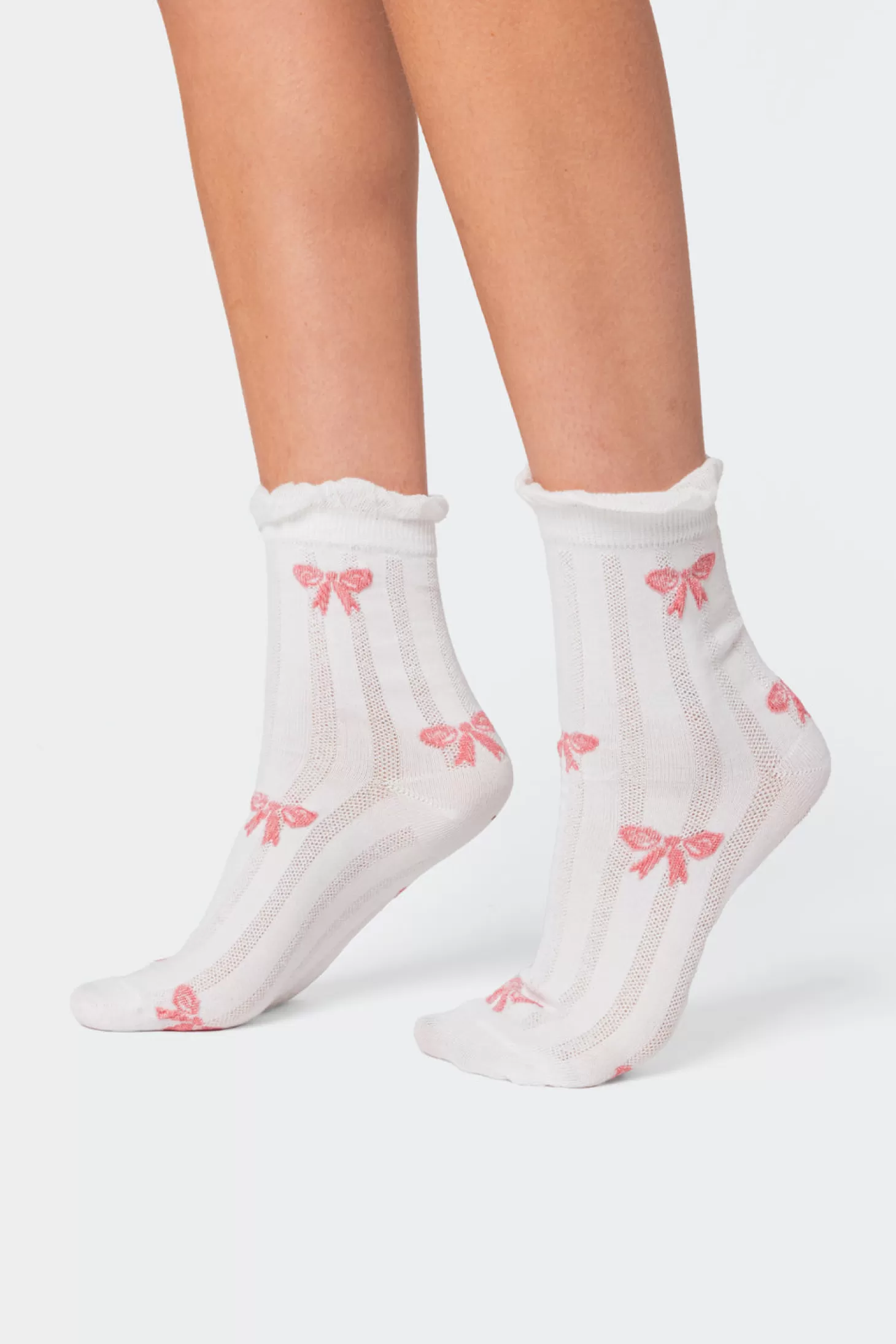 edikted Bow Printed Socks* Socks & Tights