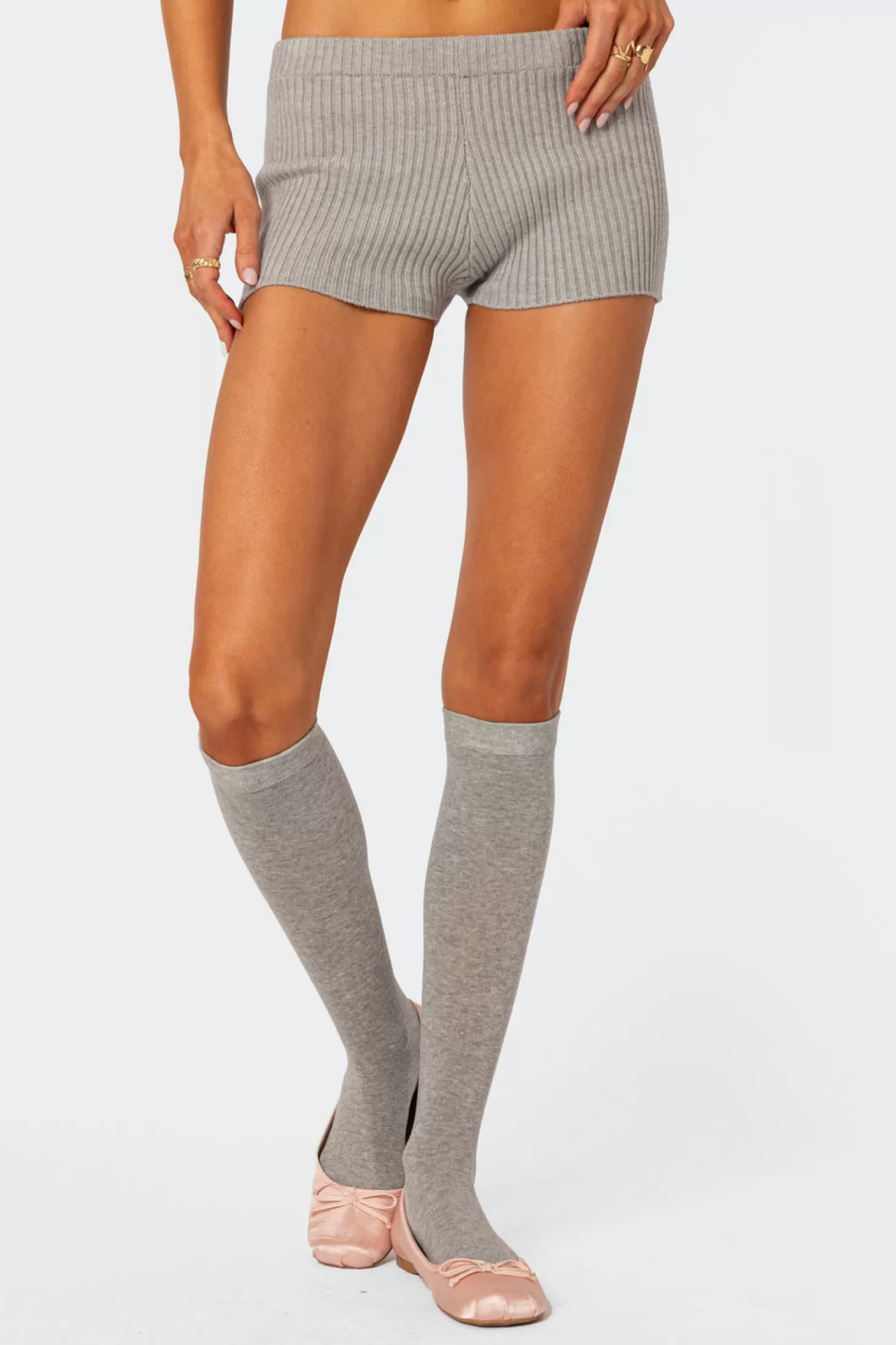 edikted Bow Time Knit Micro Shorts* Shorts | Shorts