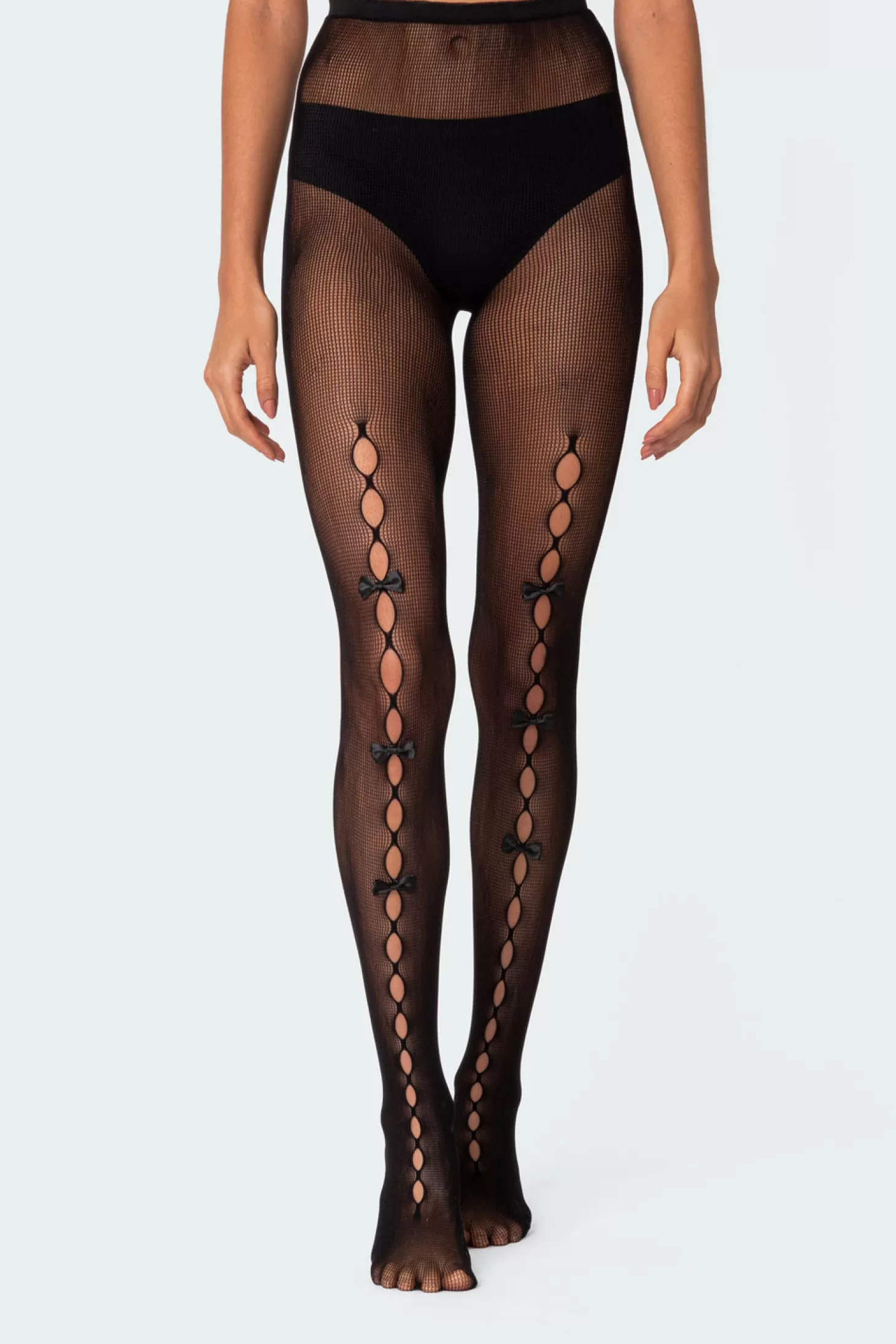 edikted Bowtie Cutout Tights* Socks & Tights