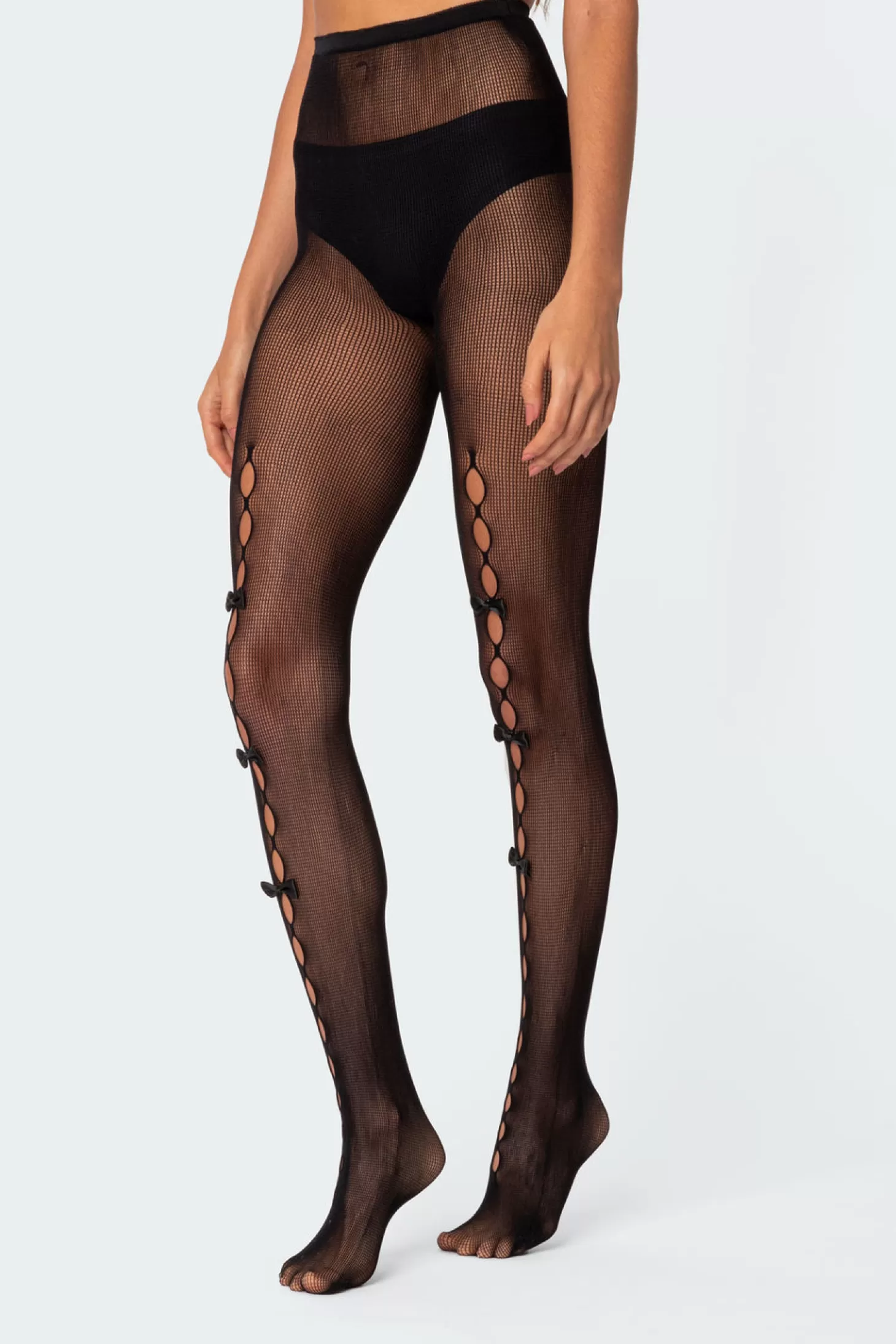 edikted Bowtie Cutout Tights* Socks & Tights