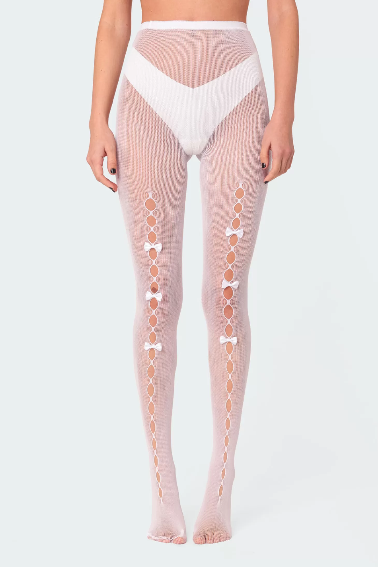 edikted Bowtie Cutout Tights* Socks & Tights