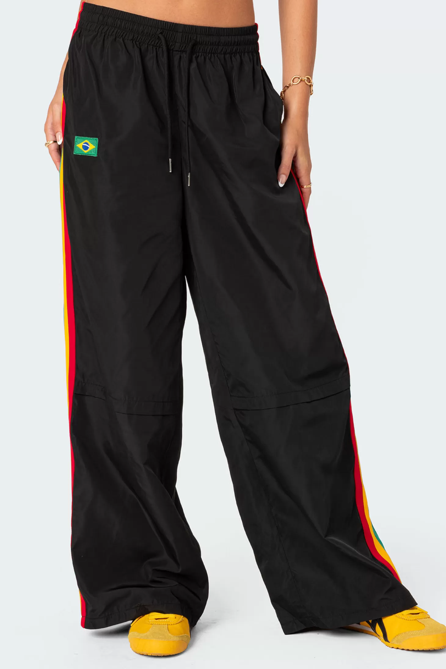 edikted Brasil Nylon Track Pants* Pants | Pants