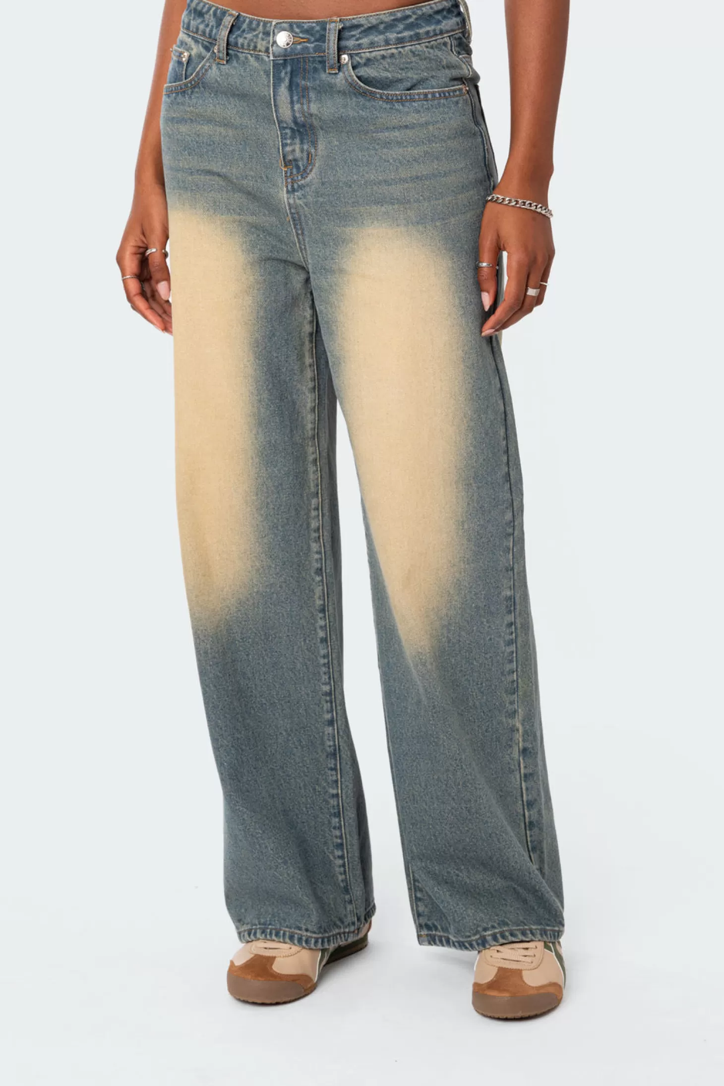 edikted Braya Washed Low Rise Baggy Jeans* Jeans | Jeans