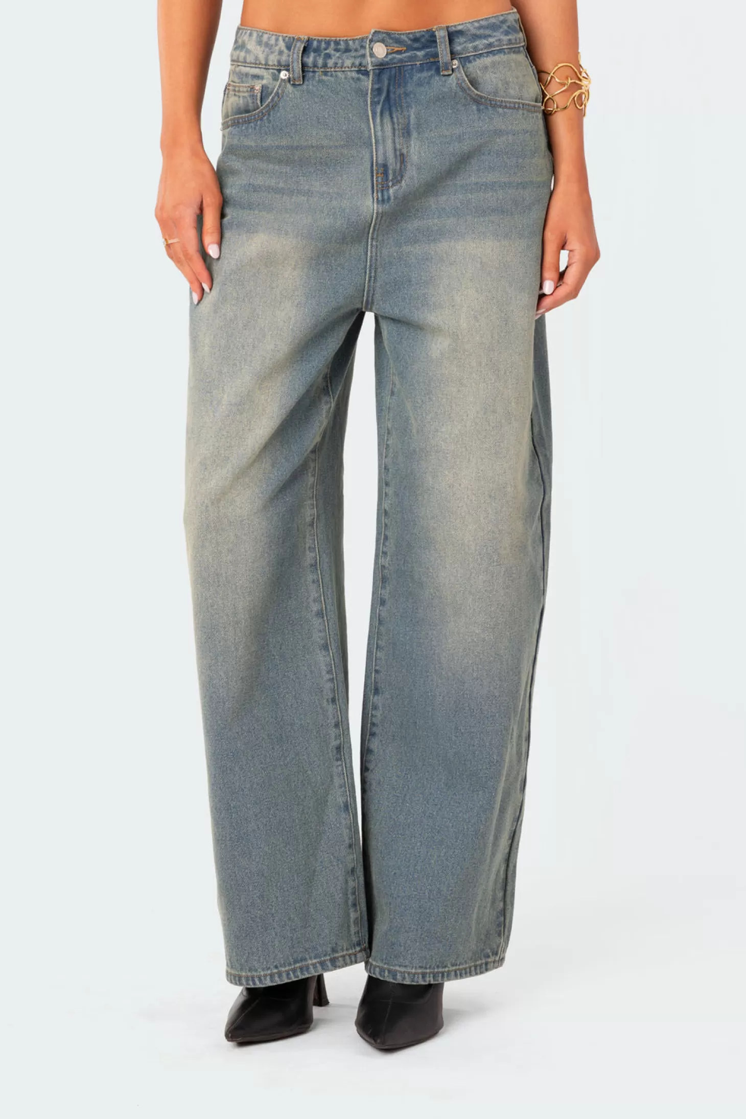 edikted Braya Washed Low Rise Baggy Jeans* Jeans | Jeans