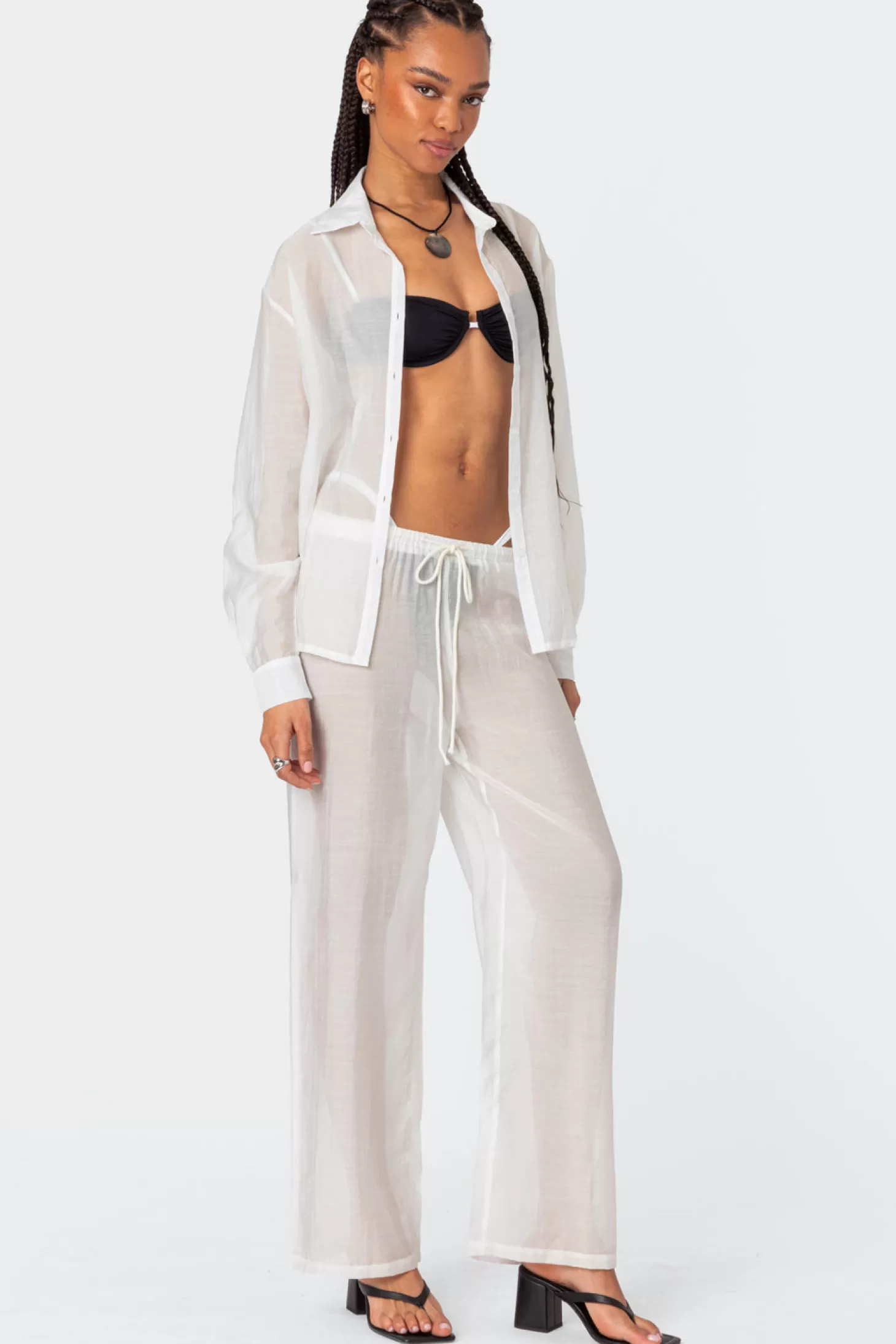 edikted Breezy Sheer Pants* Pants | Pants