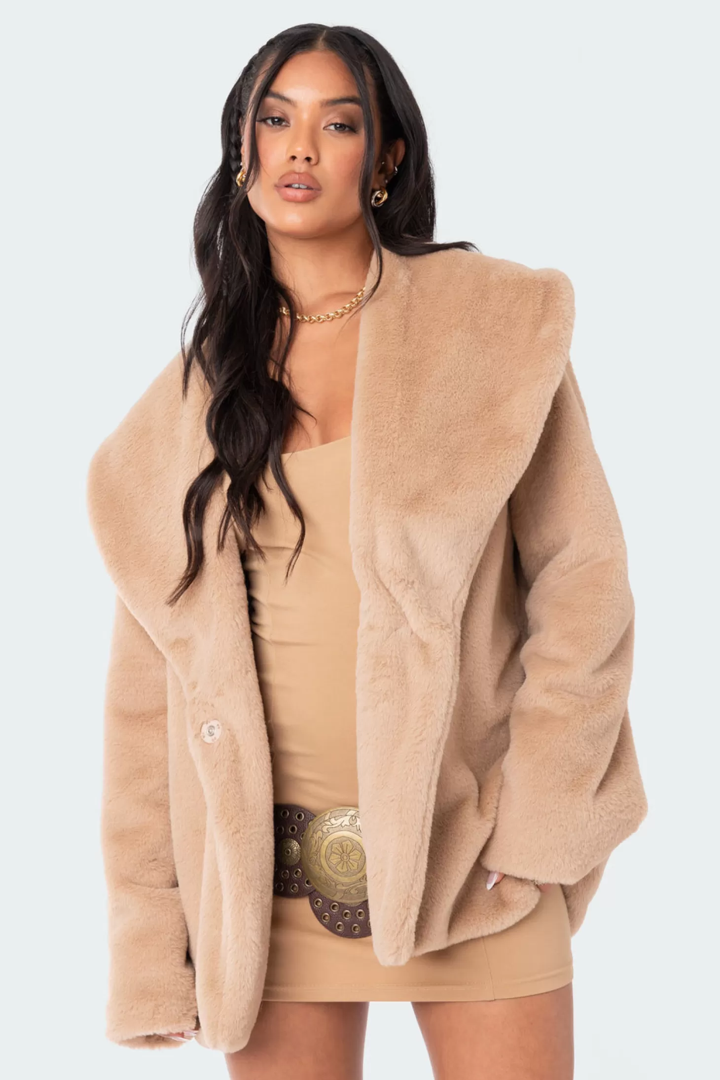 edikted Briar Faux Fur Jacket* Jackets & Coats