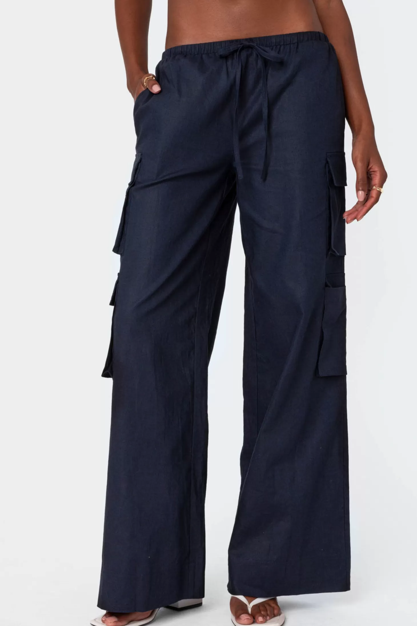 edikted Bristol Linen Look Cargo Pants* Pants | Pants