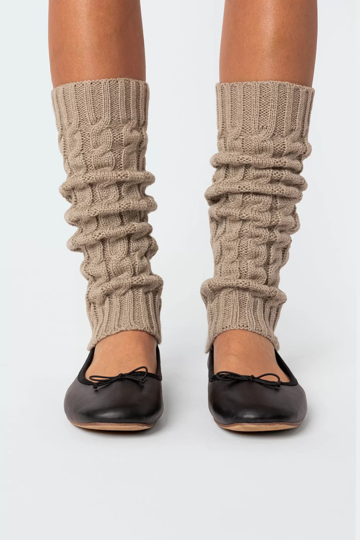 edikted Cable Knit Leg Warmers* Socks & Tights