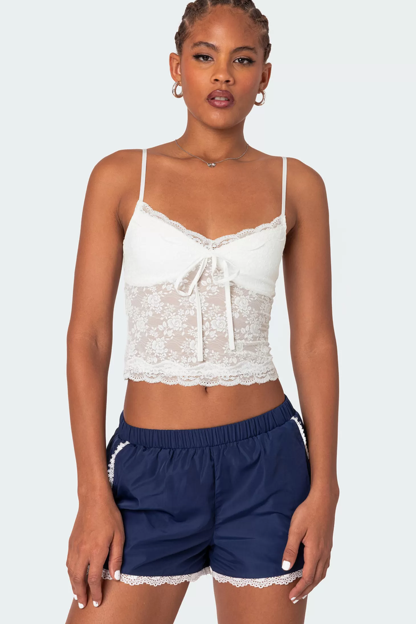 edikted Cami Sheer Lace Tank Top* Tank Tops | Tops