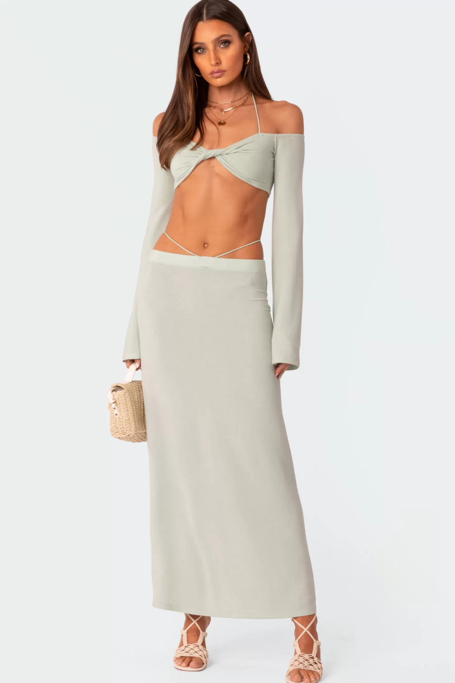 edikted Celeste Low Rise Strap Maxi Skirt* Skirts | Skirts