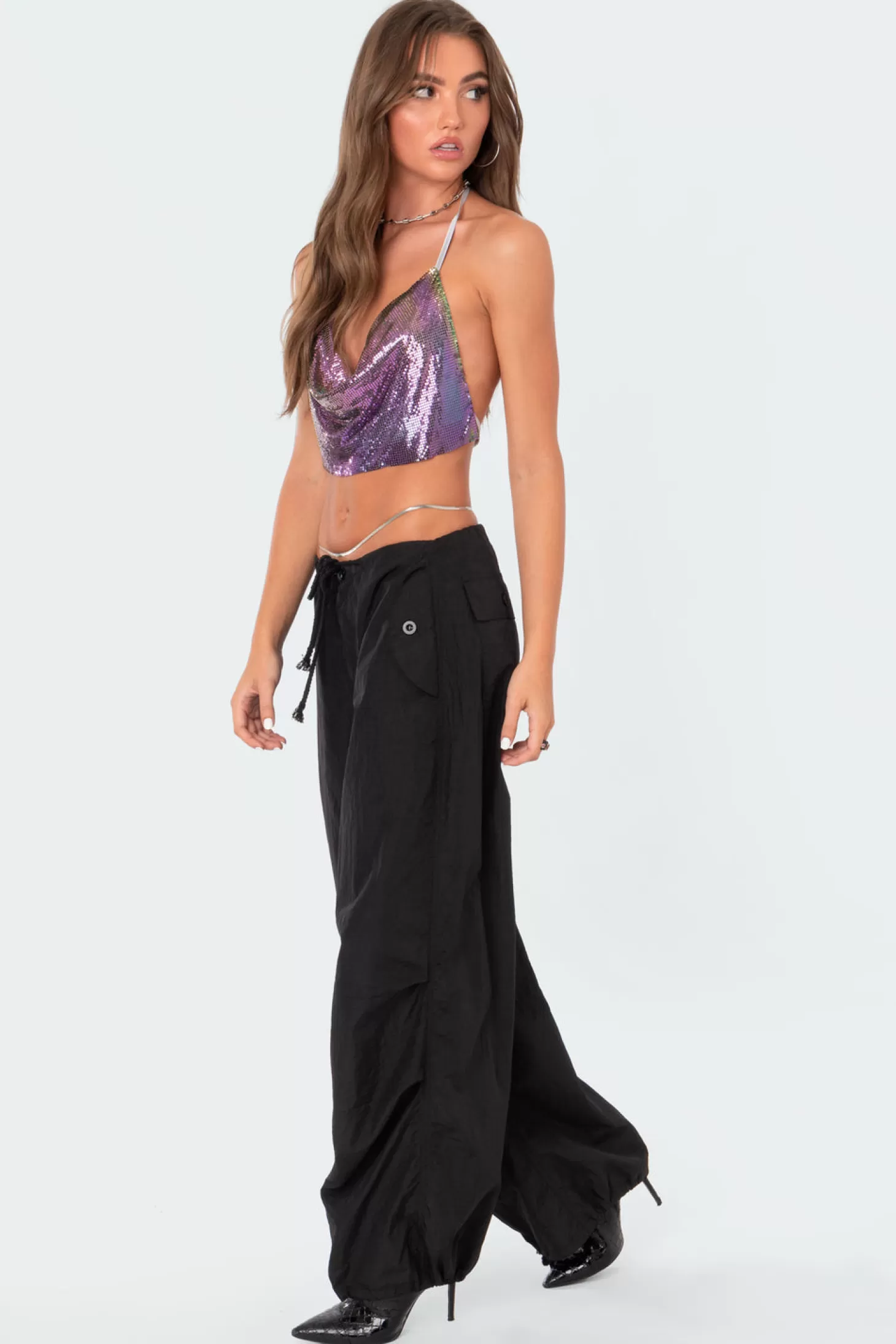 edikted Chain Mail Open Back Crop Top* Crop Tops | Night Out