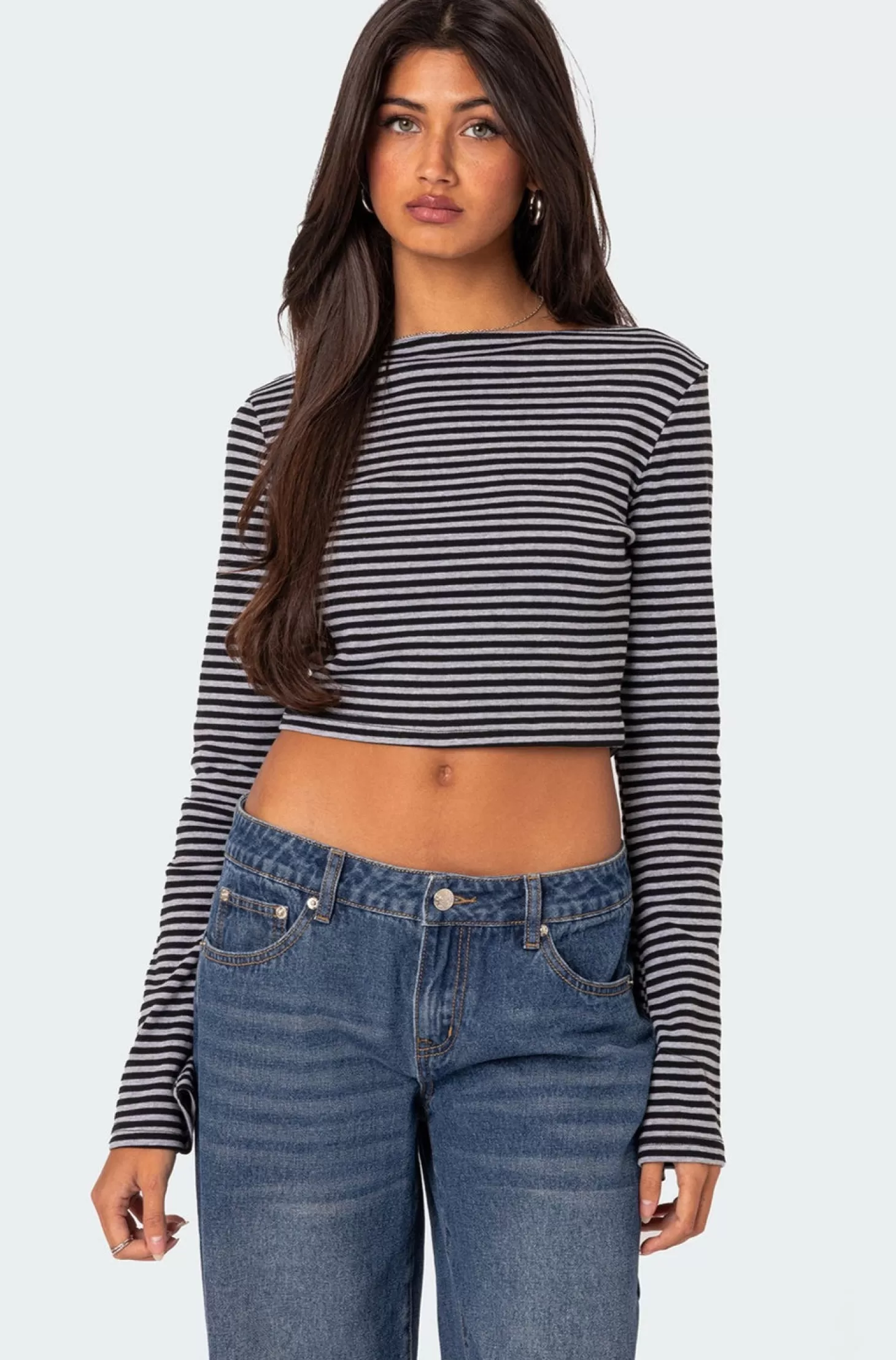 edikted Charlee Striped Top* Crop Tops | Long Sleeve Tops