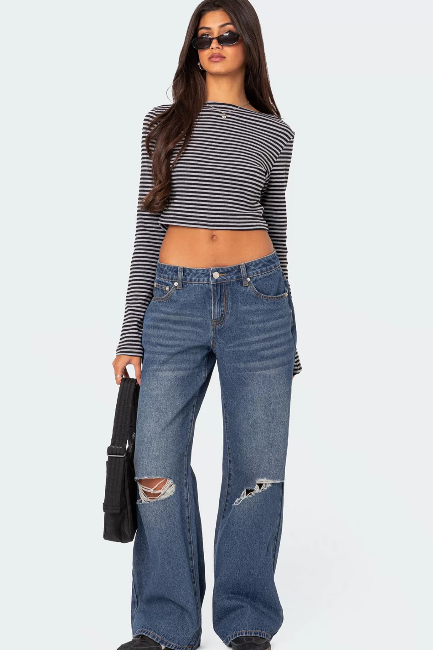 edikted Charlee Striped Top* Crop Tops | Long Sleeve Tops