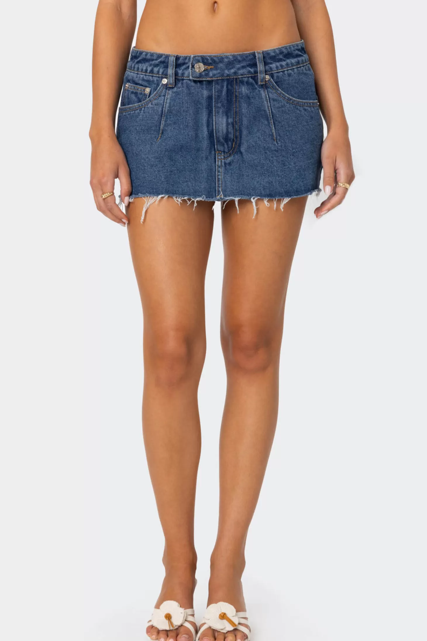 edikted Clementine Low Rise Denim Micro Skort* Skirts | Skirts