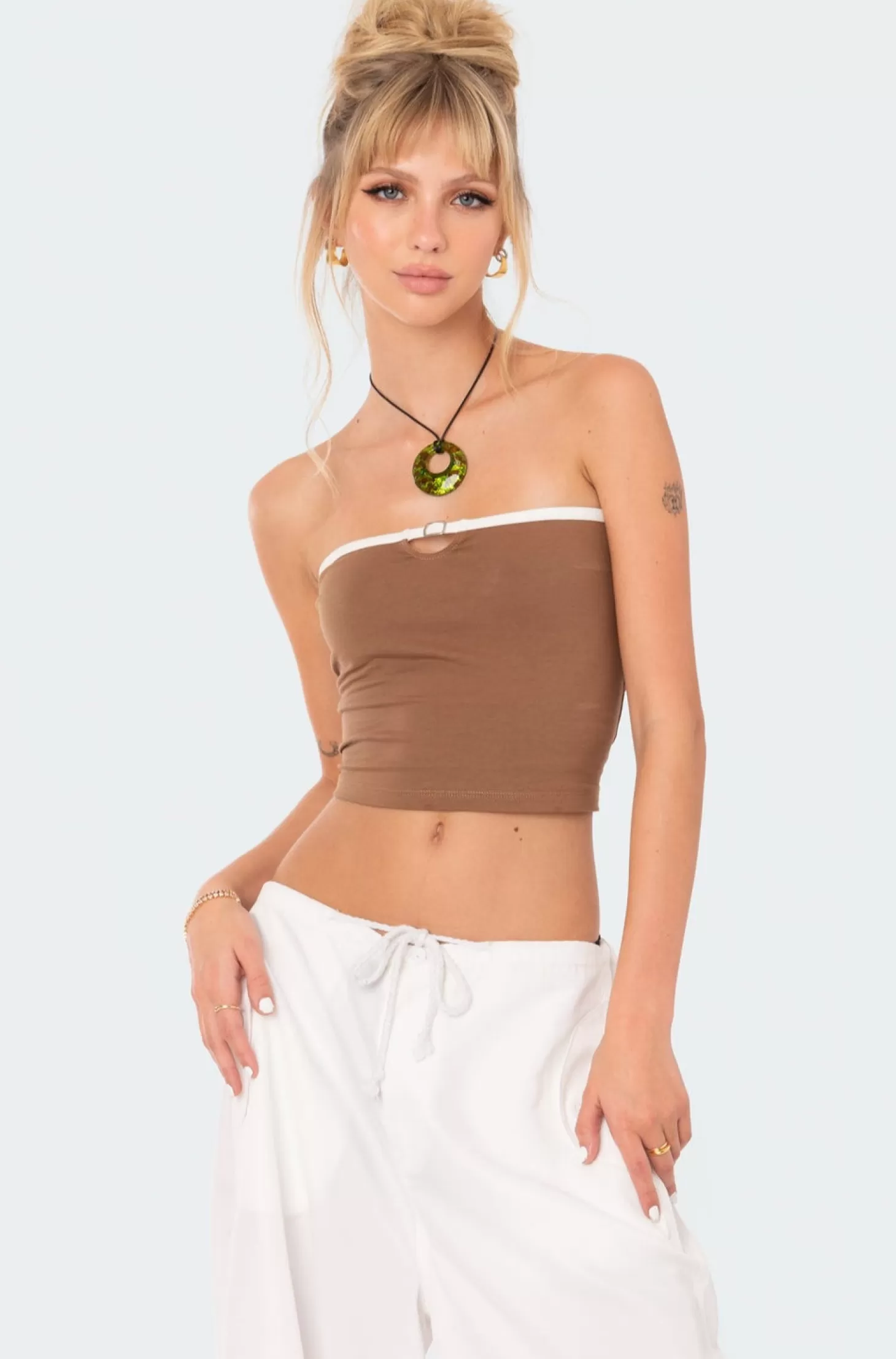 edikted Colby Belted Tube Top* Crop Tops | Strapless Tops