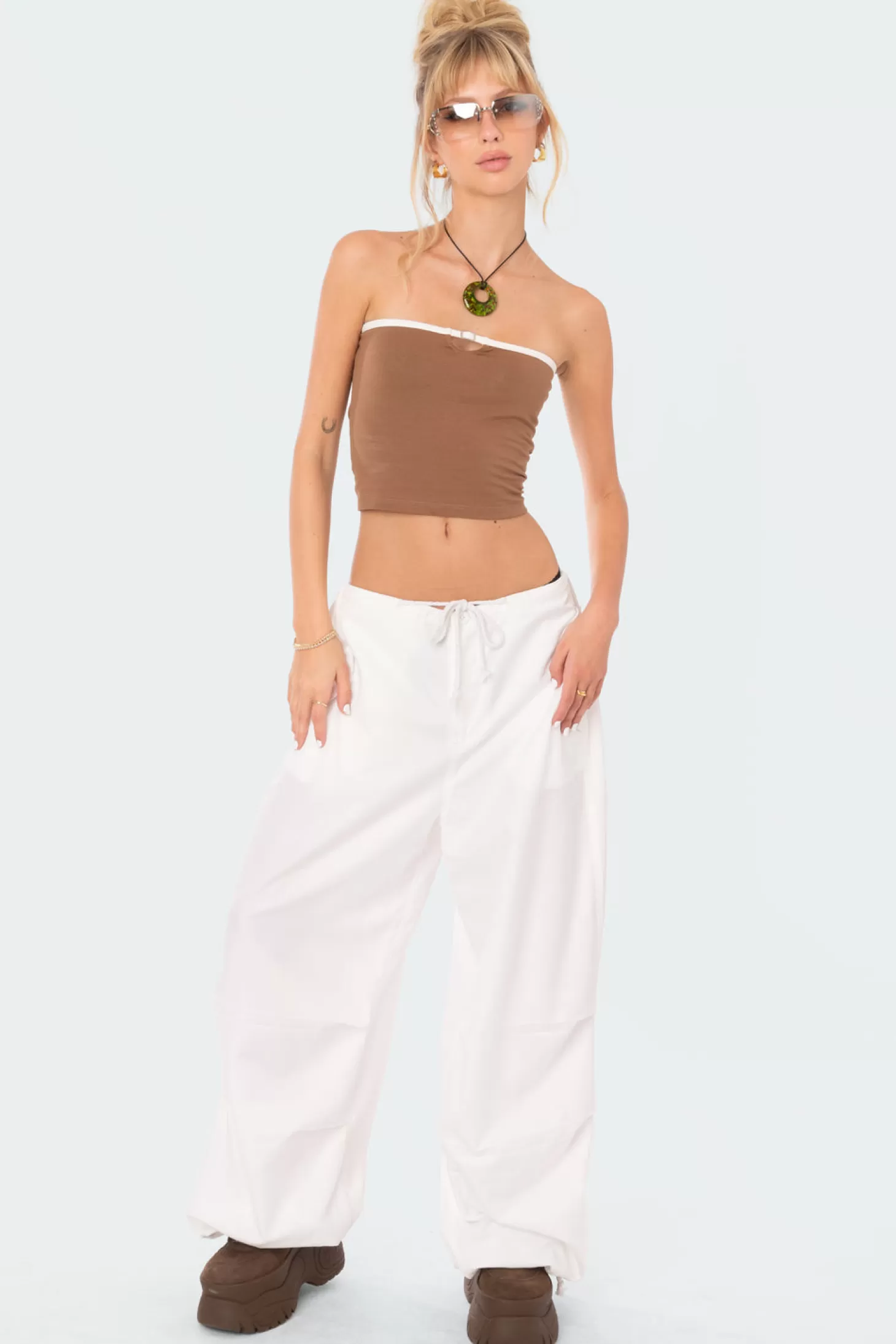 edikted Colby Belted Tube Top* Crop Tops | Strapless Tops