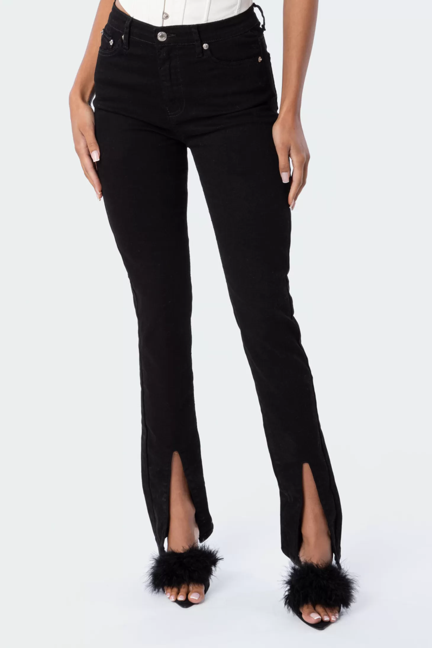 edikted Colton Slit Jeans* Jeans | Jeans