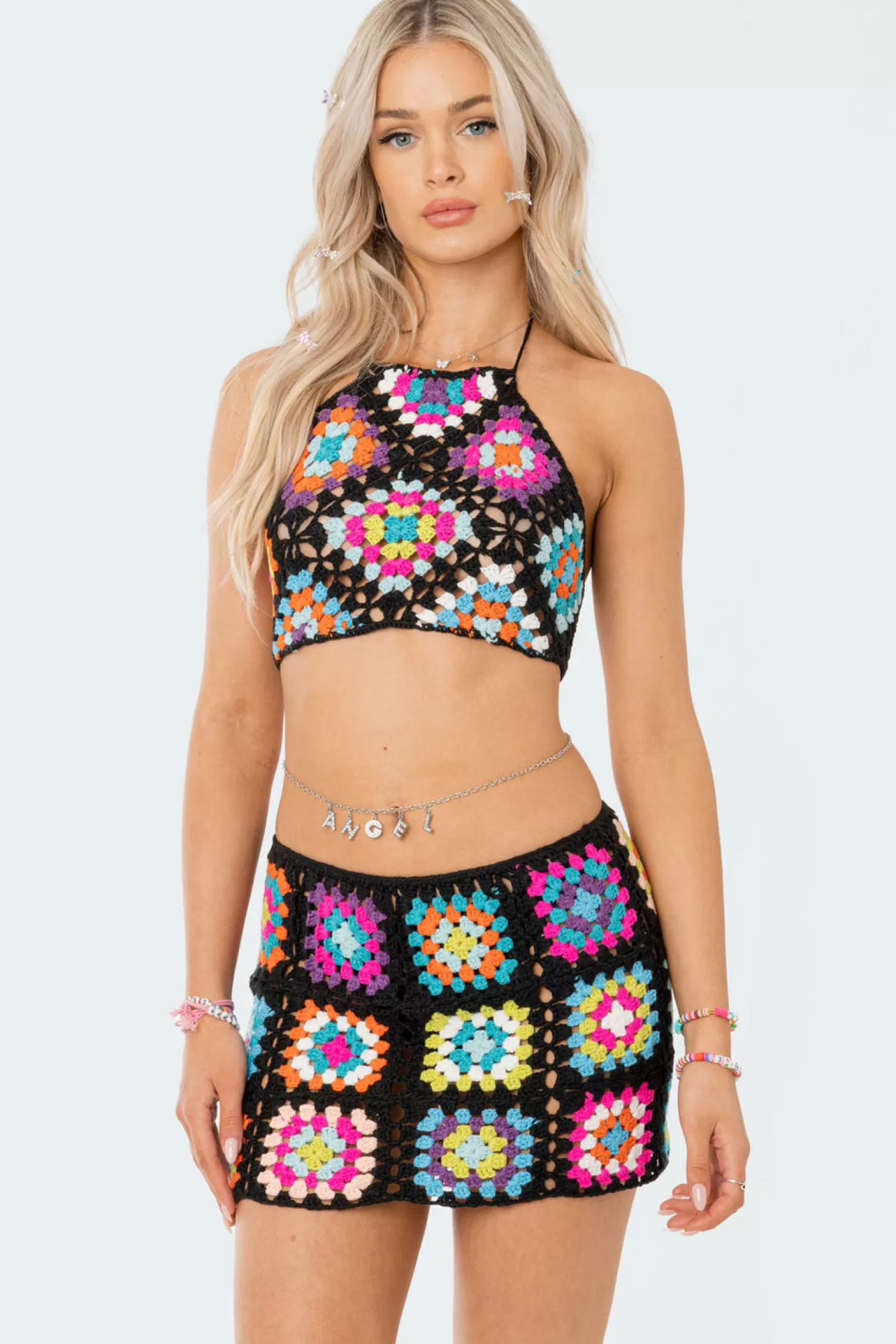 edikted Crochet Crush Halter Top* Crop Tops | Knitted Tops