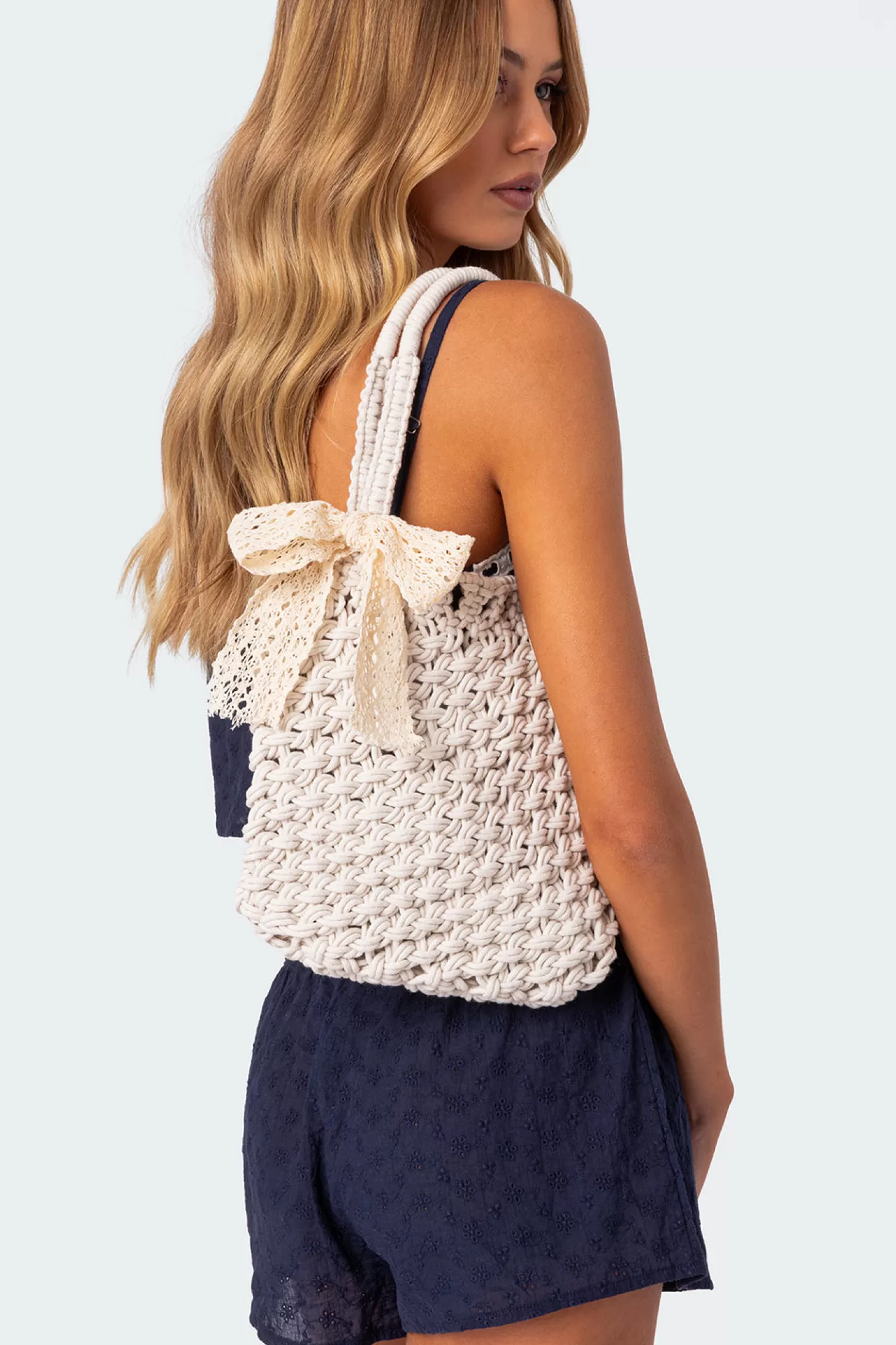 edikted Crochet Tote Bag* Bags