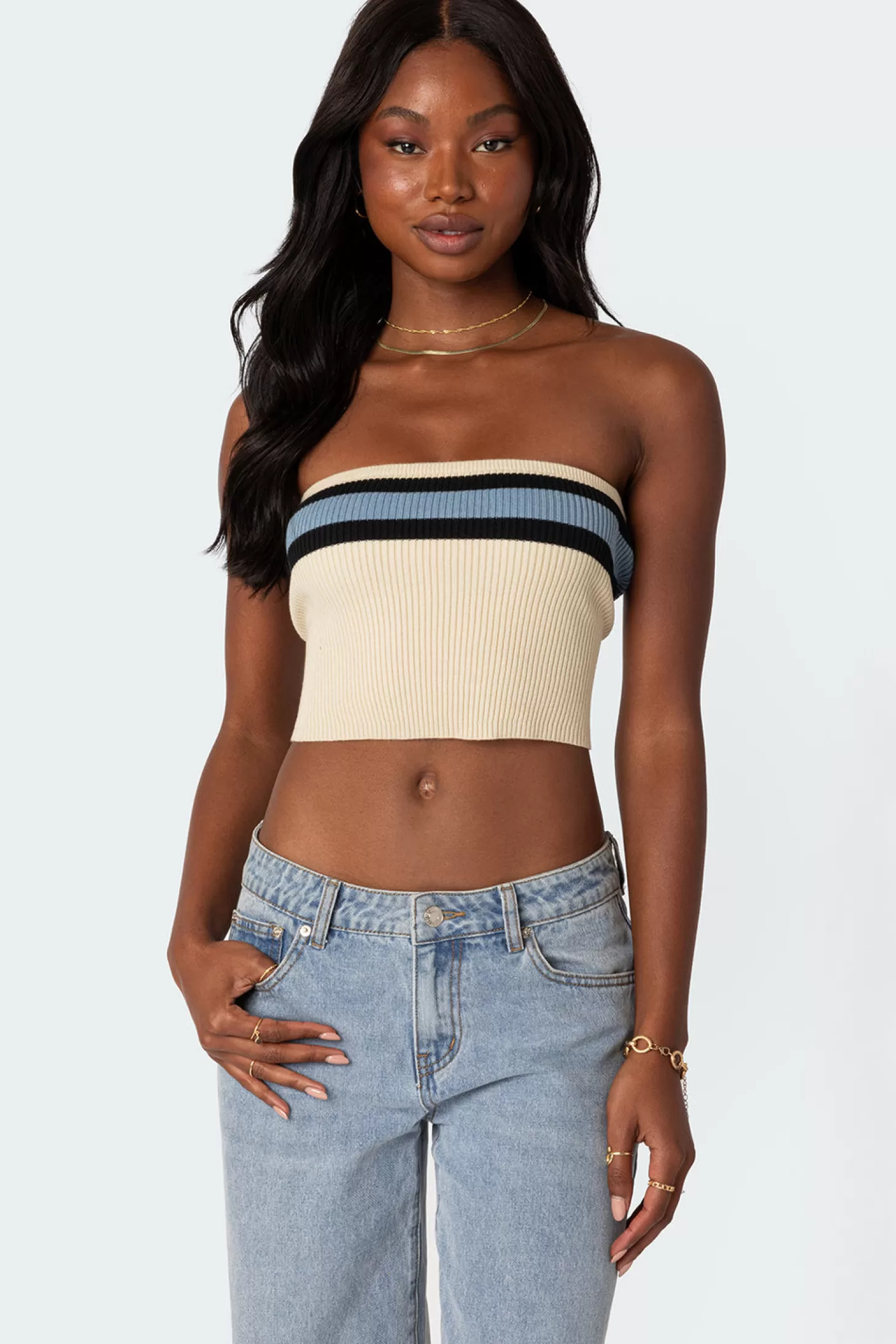 edikted Cyprus Knit Tube Top* Strapless Tops | Knitted Tops